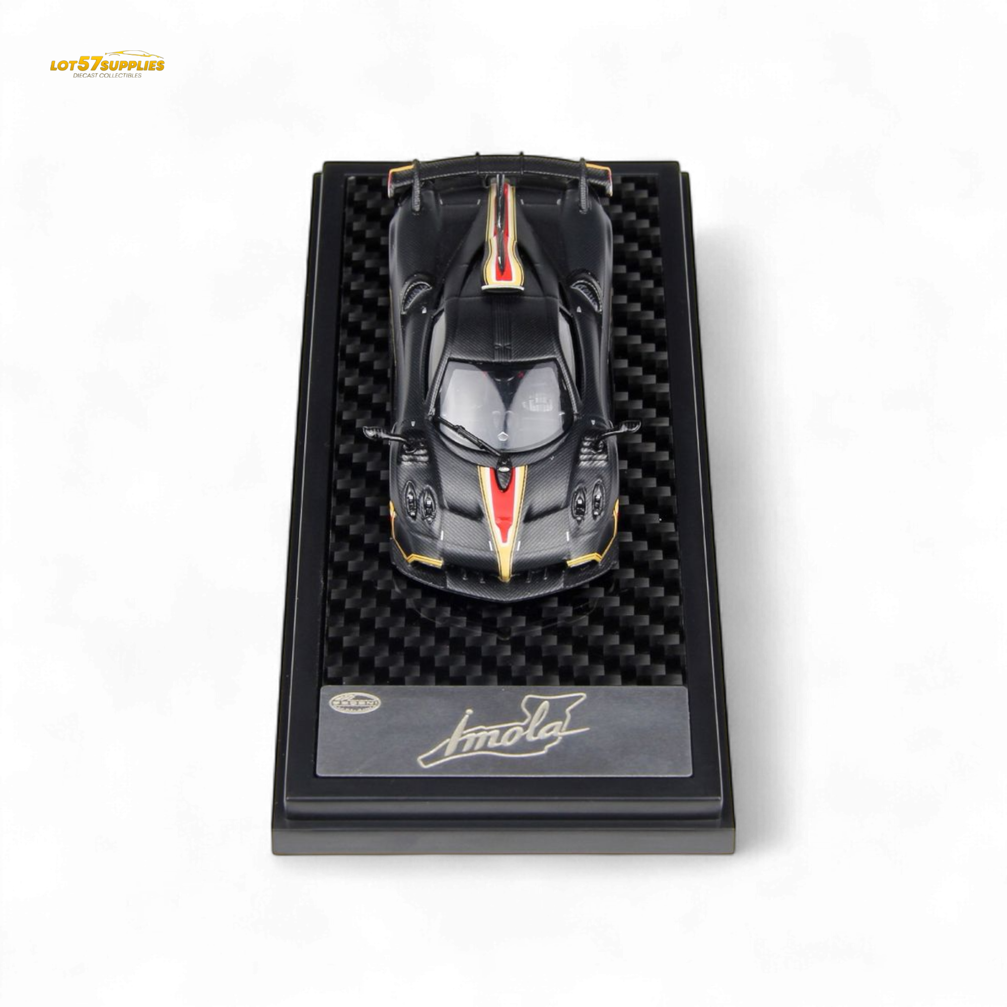 LCD Pagani Imola Matte Black Carbon 1:64