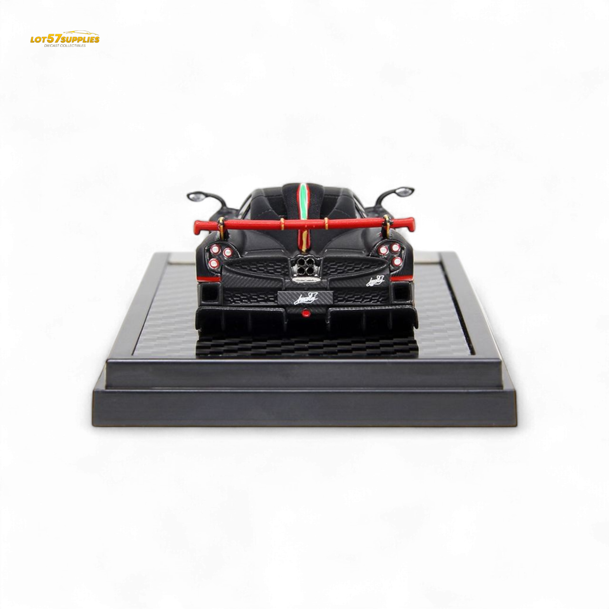 LCD Pagani Imola Matte Black Carbon Italian Stripe 1:64