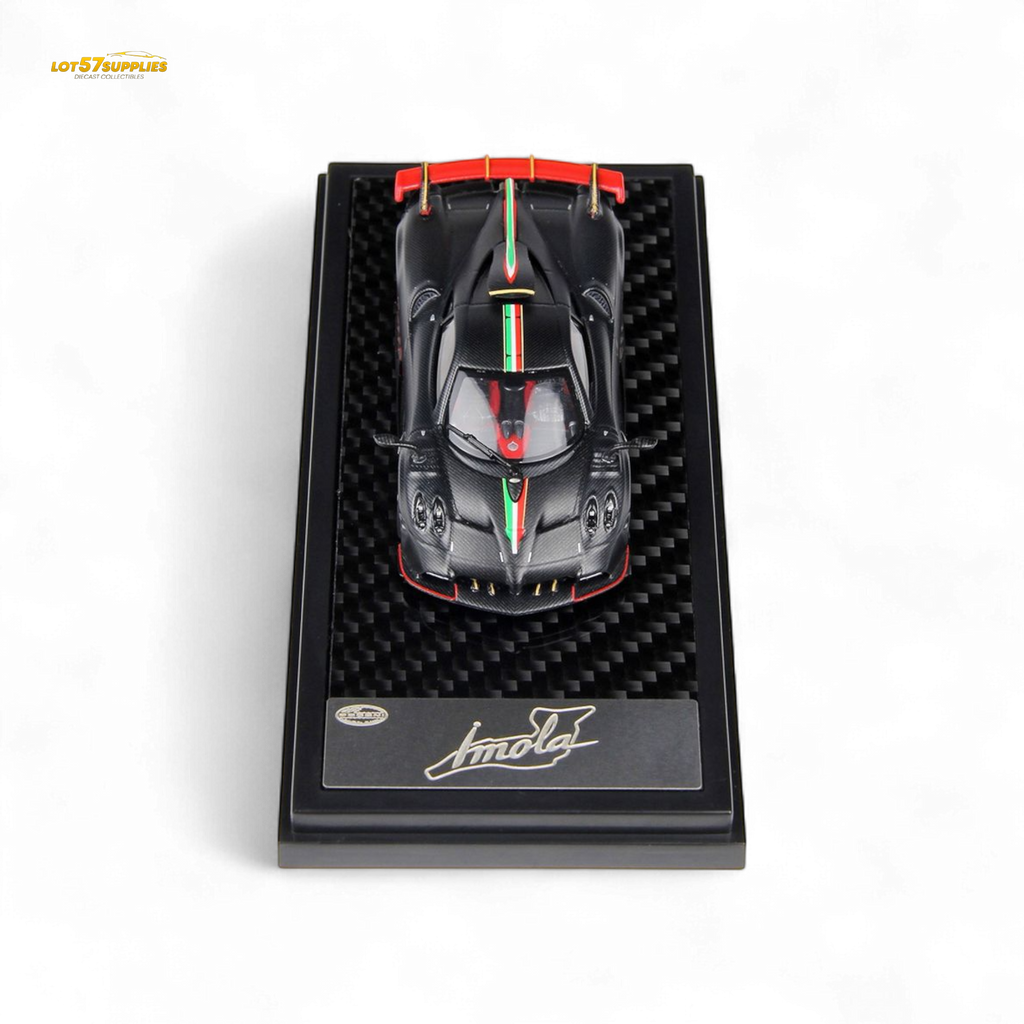LCD Pagani Imola Matte Black Carbon Italian Stripe 1:64