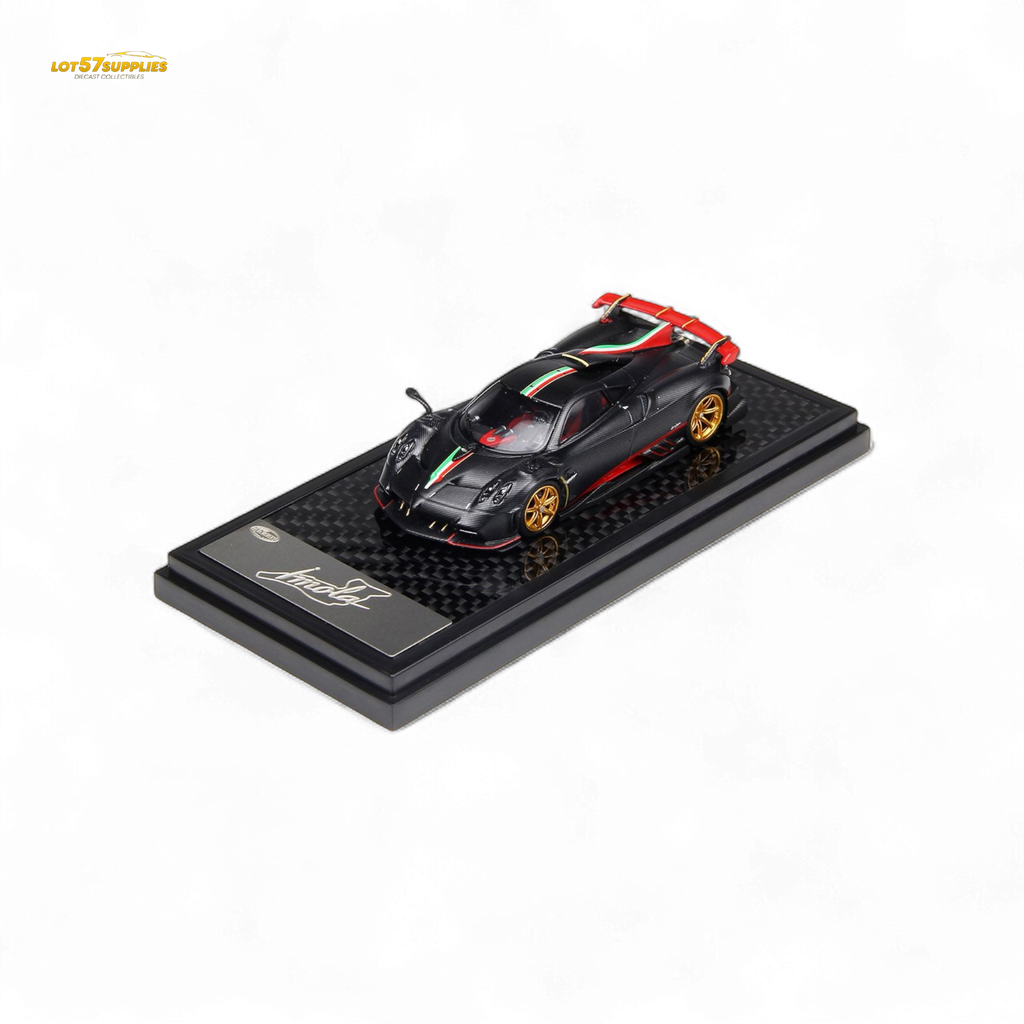 LCD Pagani Imola Matte Black Carbon Italian Stripe 1:64