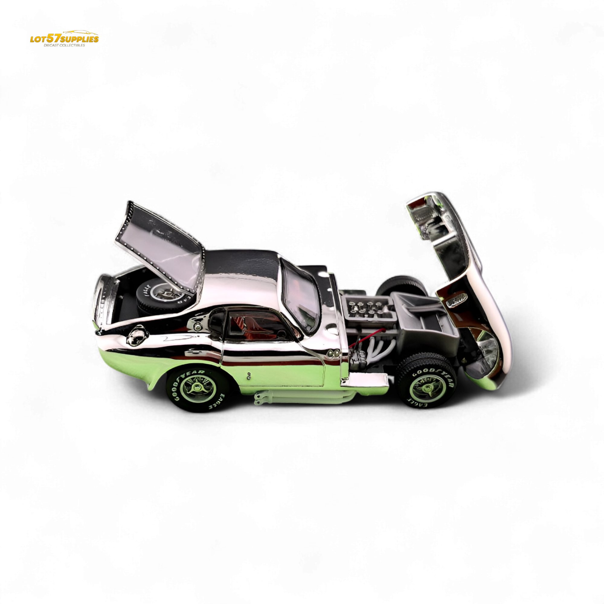 Fine Works64 Shelby Daytona Chrome Silver 1:64