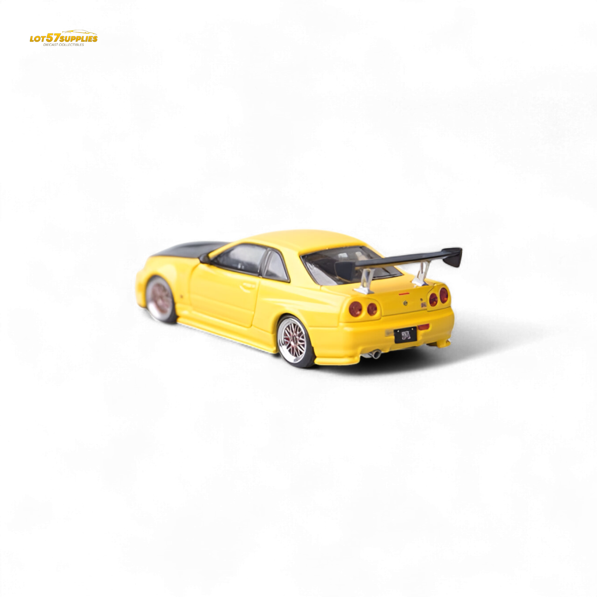 Focal Horizon Nissan Skyline GT-R R34 Z-Tune Carbon-Hood Version Yellow 1:64