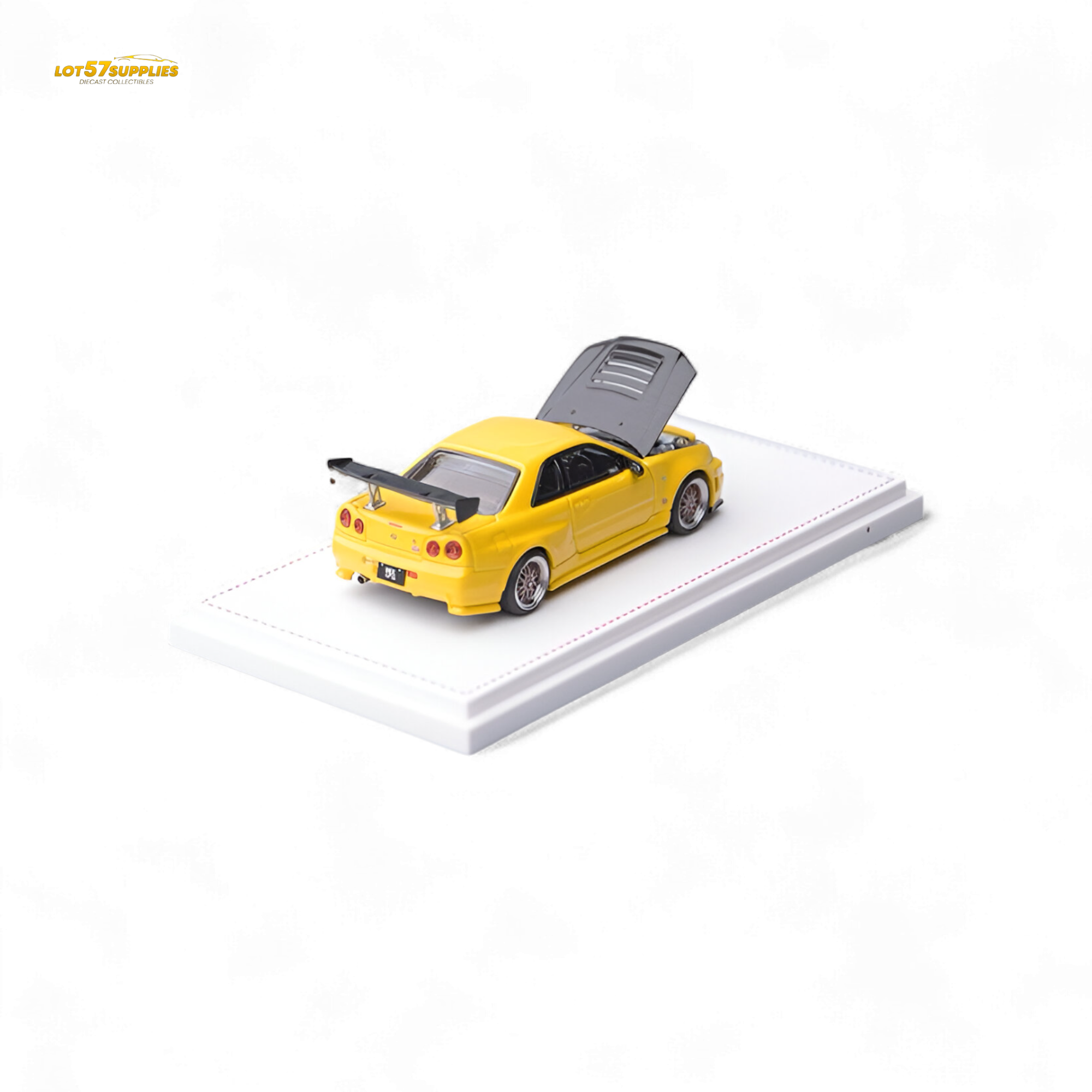 Focal Horizon Nissan Skyline GT-R R34 Z-Tune Carbon-Hood Version Yellow 1:64