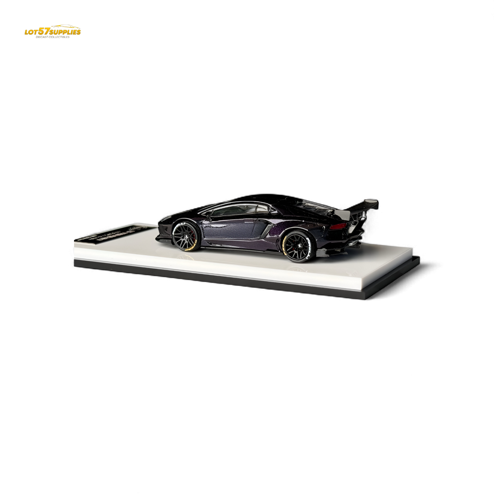 King Model Lamborghini Aventador LP700-4 Purple Carbon Fiber 1:64