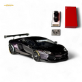King Model Lamborghini Aventador LP700-4 Purple Carbon Fiber 1:64