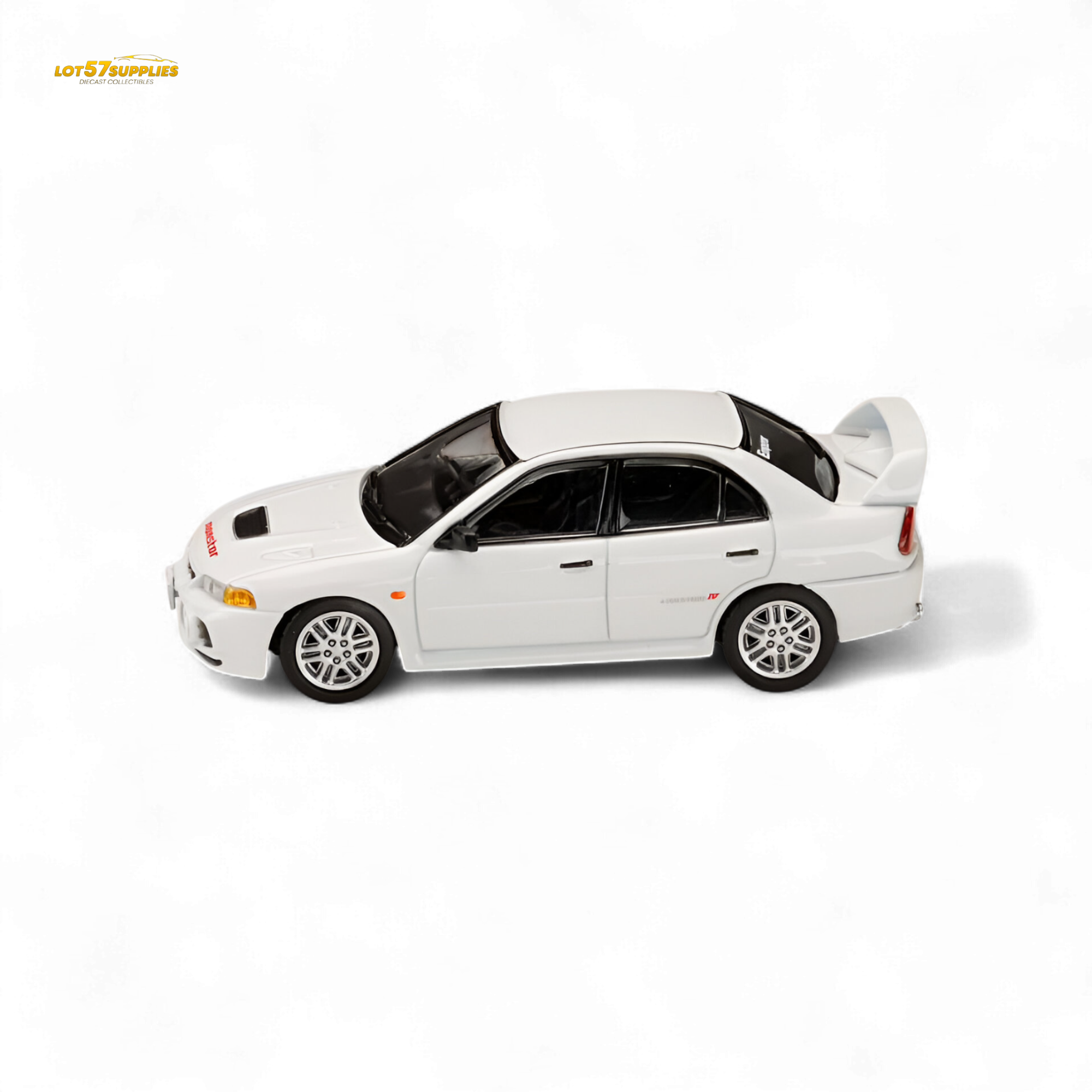 Hobby Japan Mitsubishi Lancer Evolution IV White 1:64