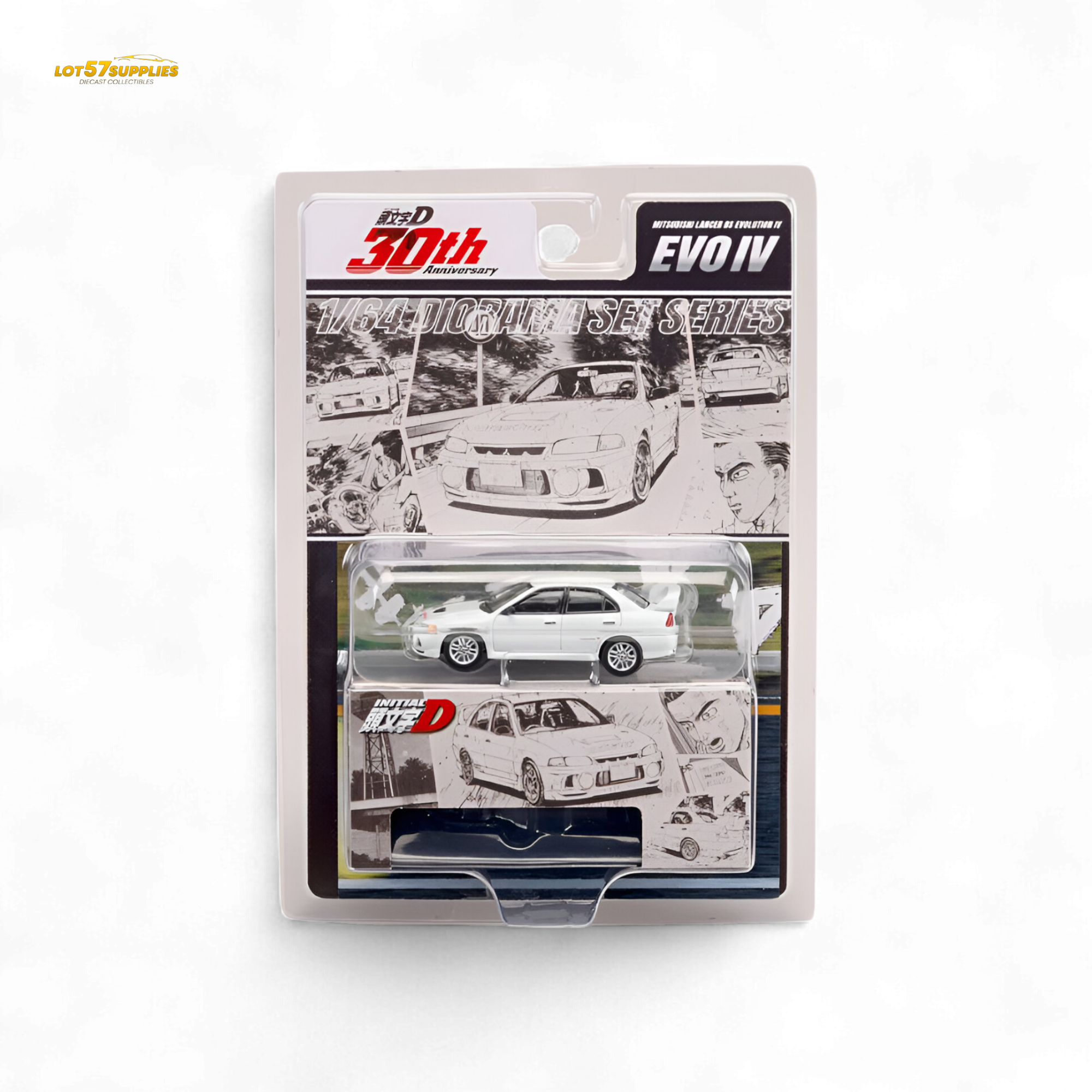 Hobby Japan Mitsubishi Lancer Evolution IV White 1:64