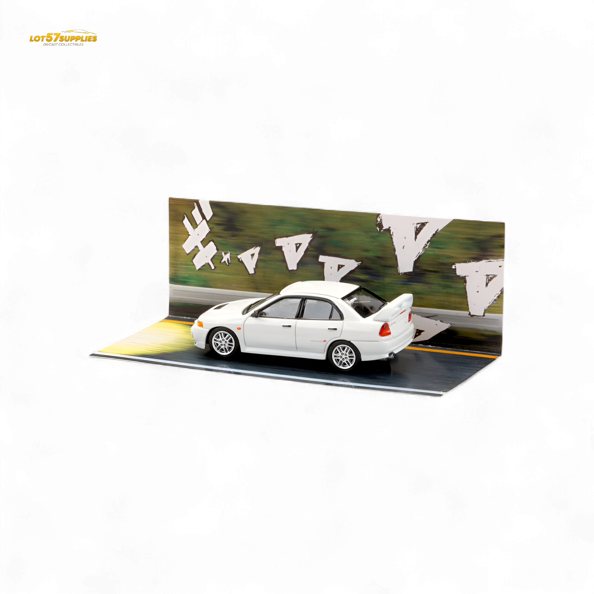 Hobby Japan Mitsubishi Lancer Evolution IV White 1:64
