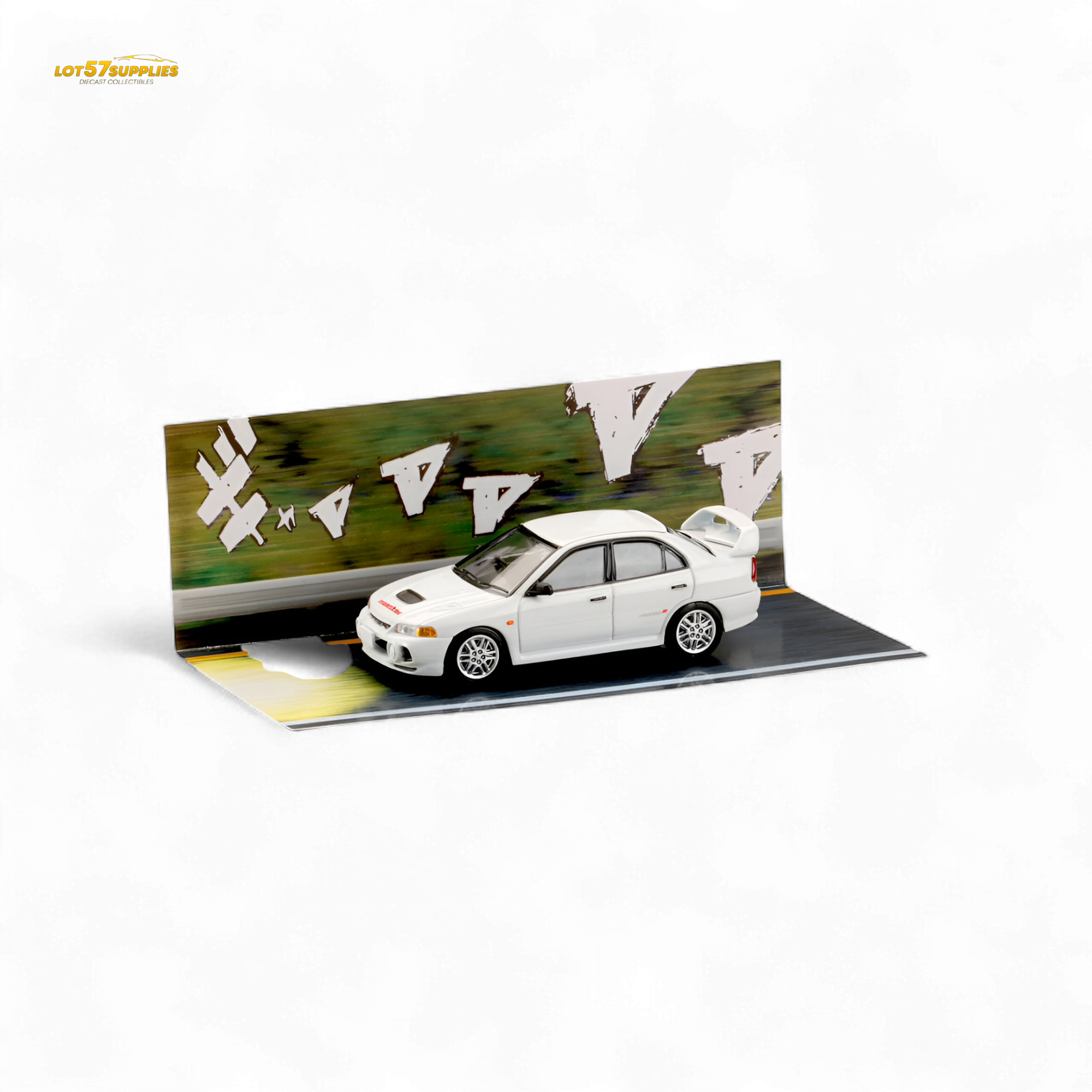 Hobby Japan Mitsubishi Lancer Evolution IV White 1:64