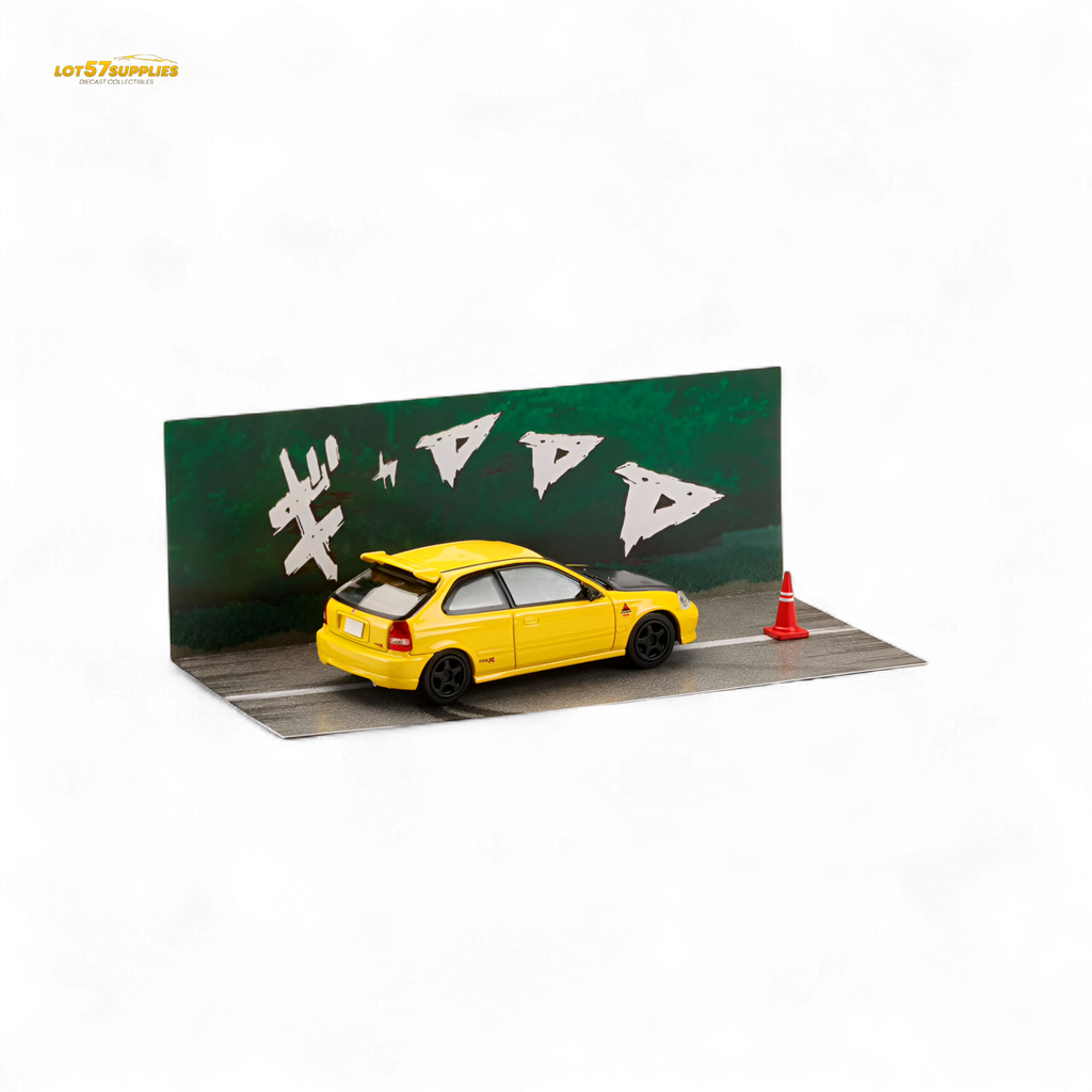 Hobby Japan Honda Civic EK9 Yellow 1:64