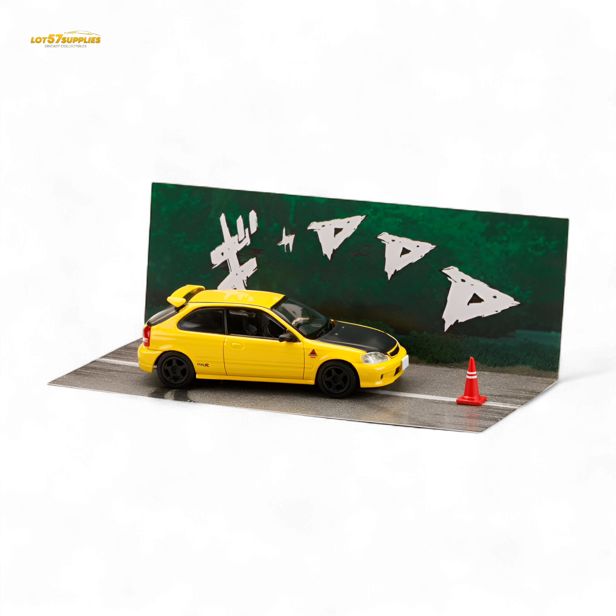 Hobby Japan Honda Civic EK9 Yellow 1:64