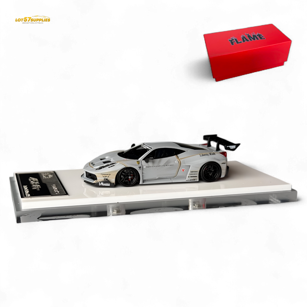Flame LB458GT LB Wide-Body - Matte Grey 1:64