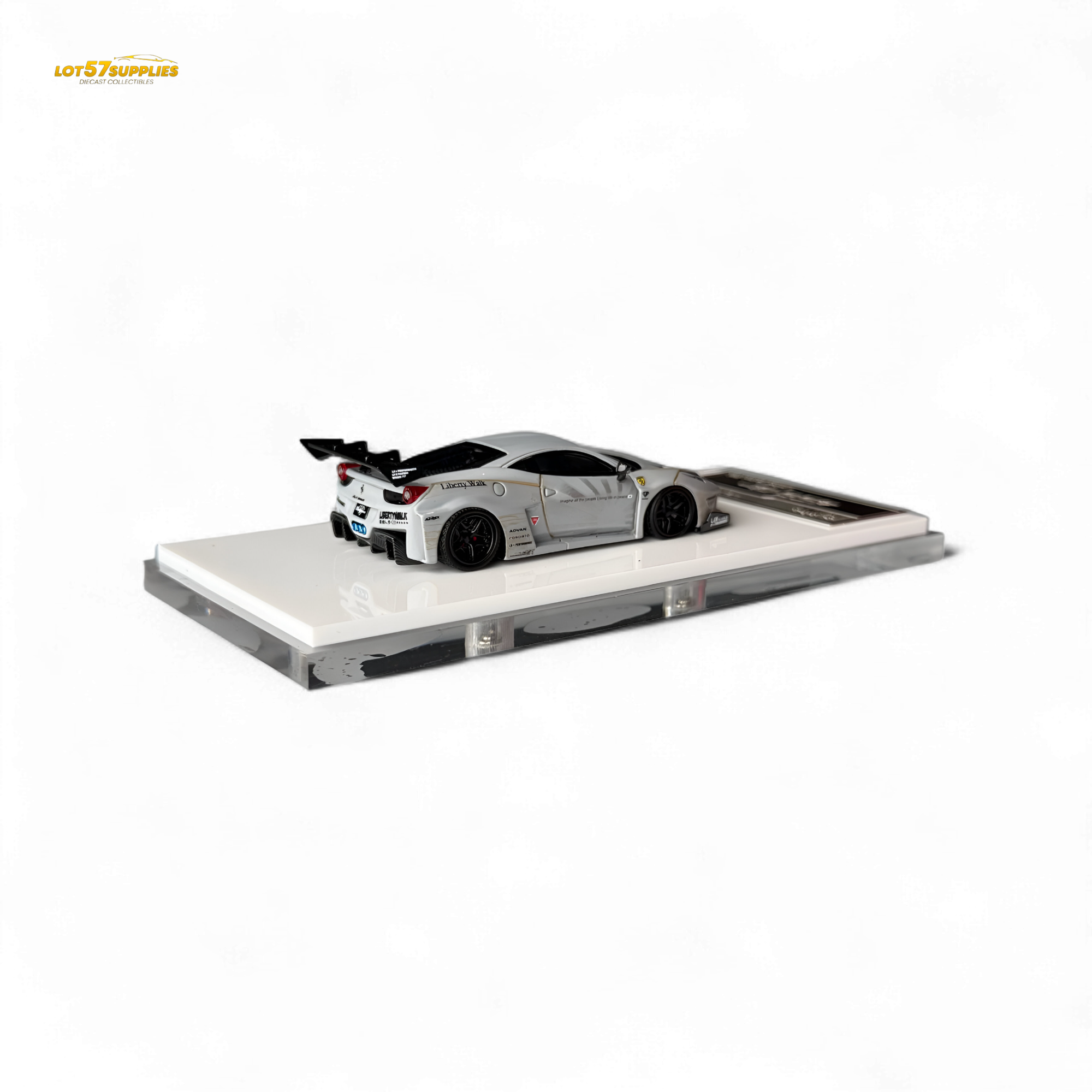 Flame LB458GT LB Wide-Body - Matte Grey 1:64