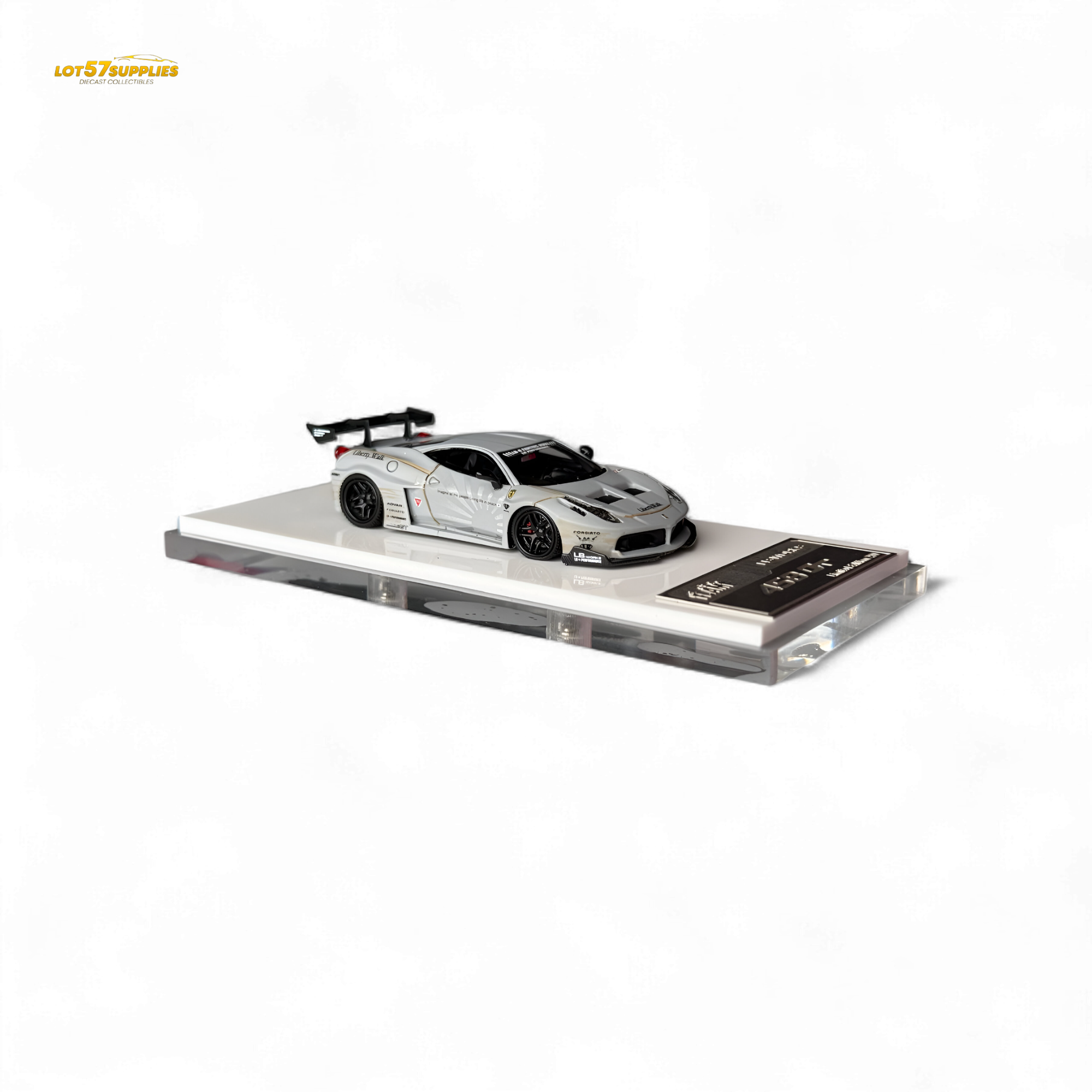 Flame LB458GT LB Wide-Body - Matte Grey 1:64