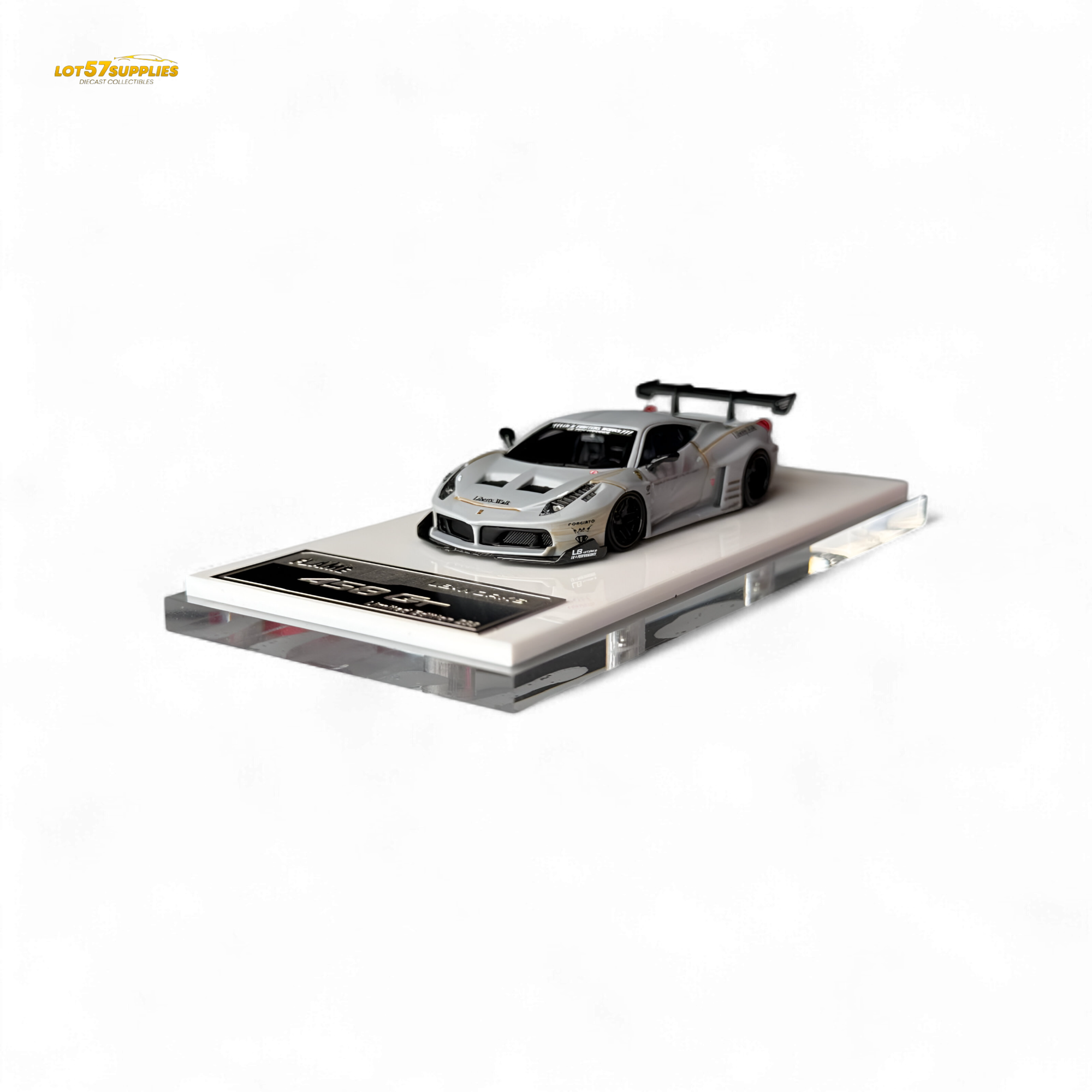 Flame LB458GT LB Wide-Body - Matte Grey 1:64