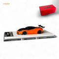 Flame Ferrari 458 LB Wide-Body Pearl Orange 1:64