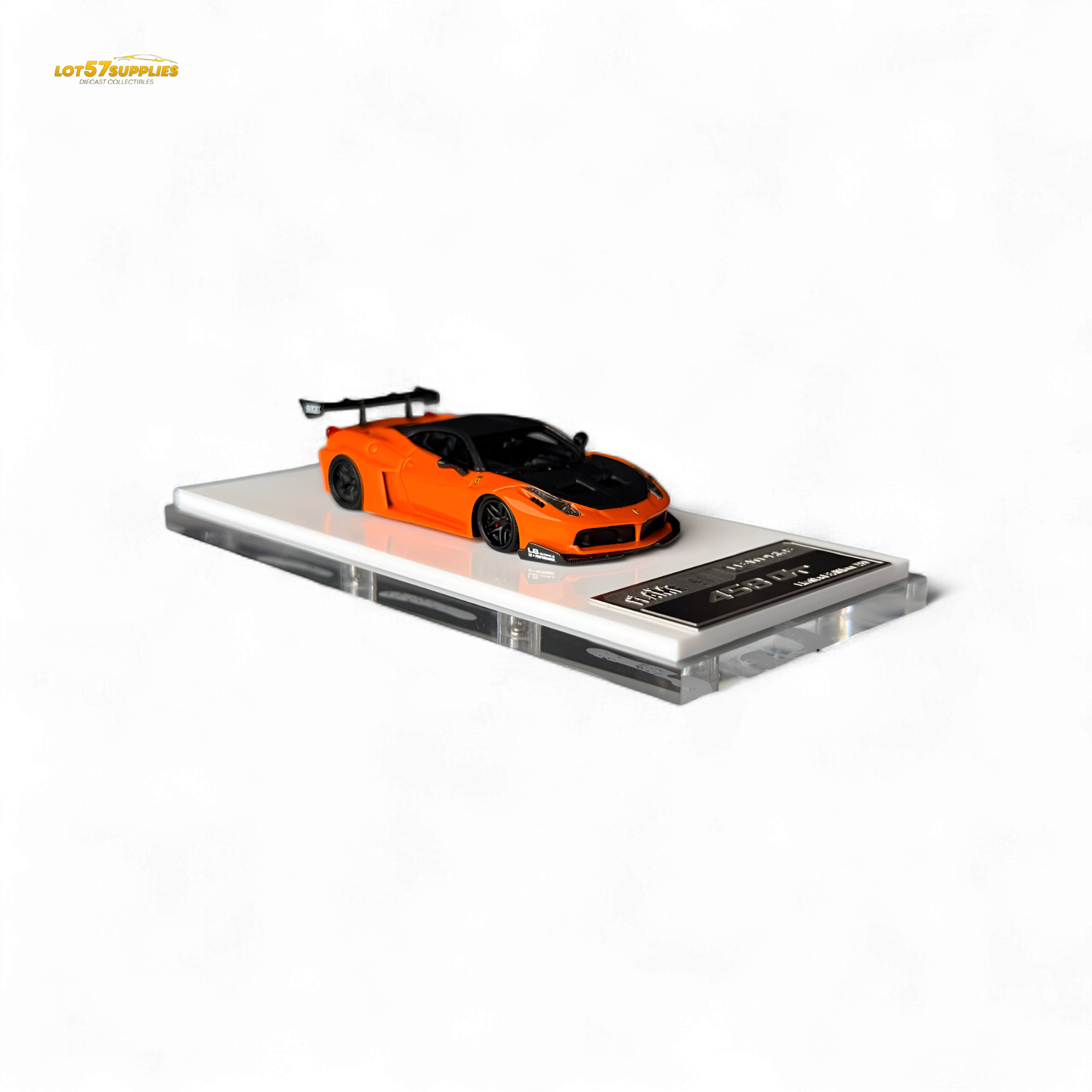Flame Ferrari 458 LB Wide-Body Pearl Orange 1:64