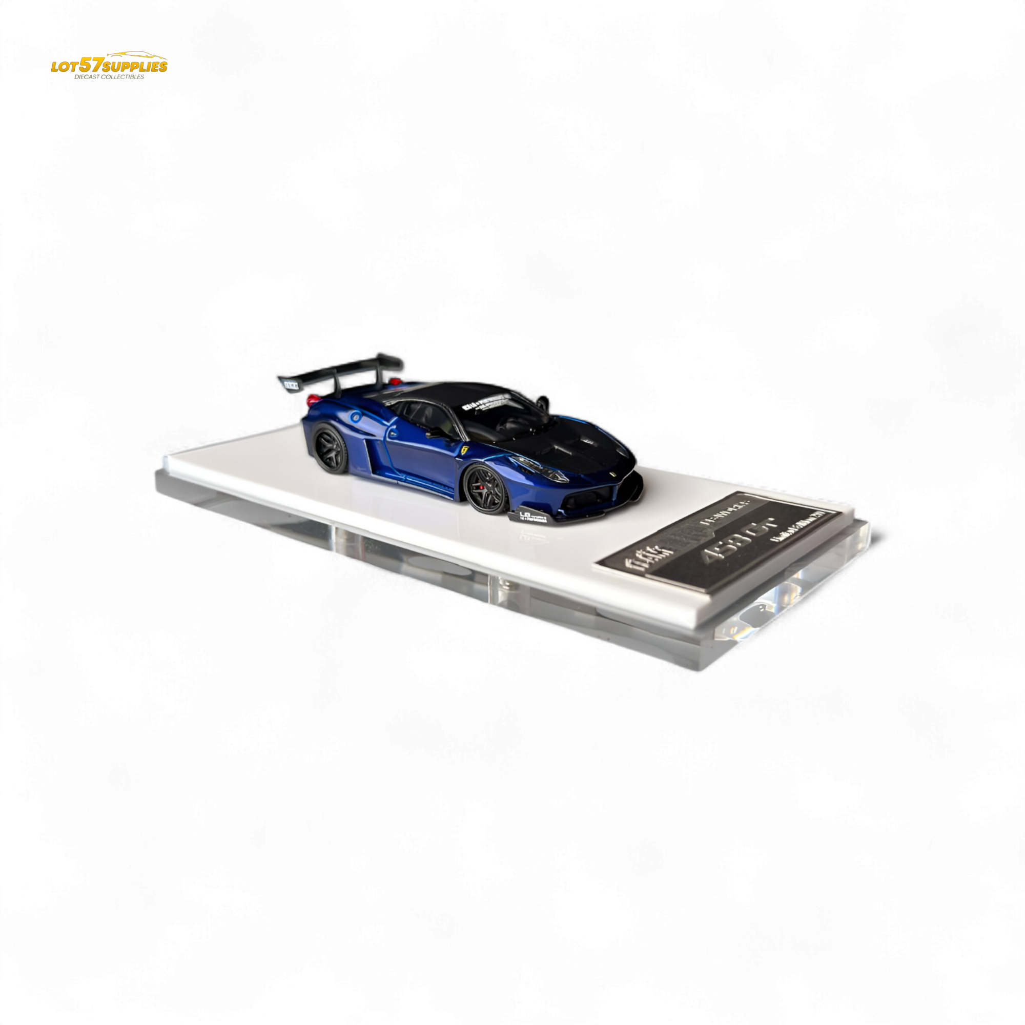 Flame Supercar LB458GT - Metallic Blue 1:64 Resin