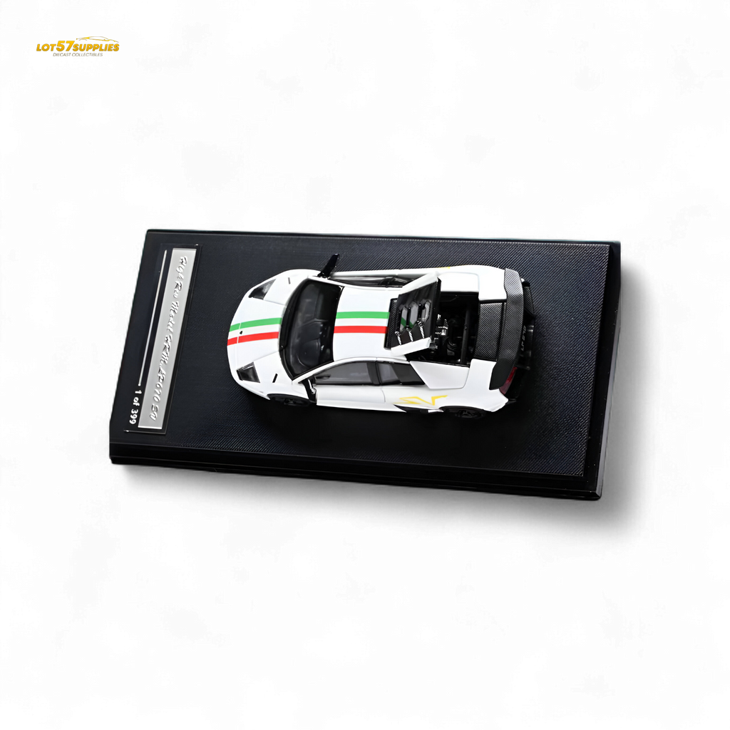 High Rev Model Lamborghini Murcielago LP670-4 SV White 1:64