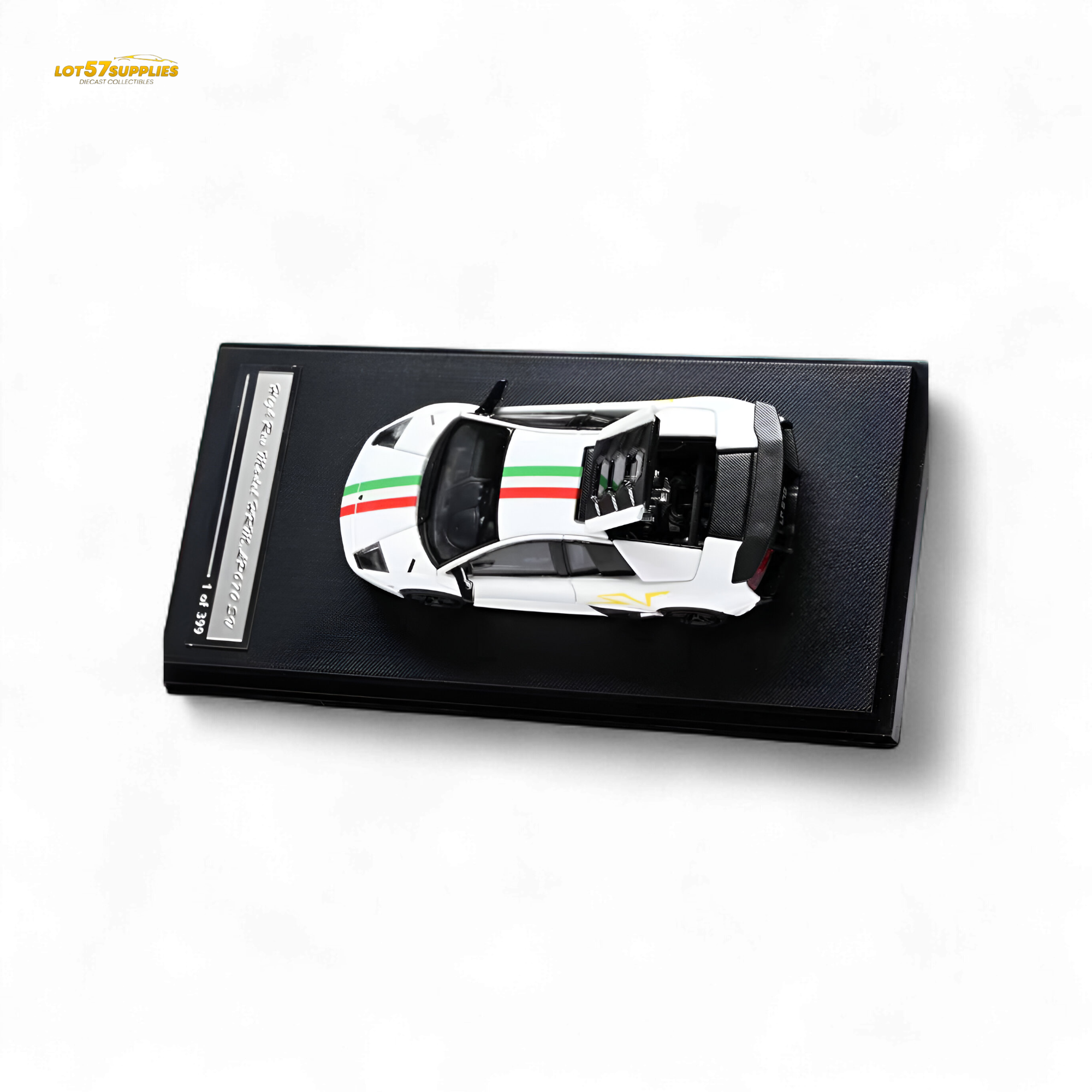High Rev Model Lamborghini Murcielago LP670-4 SV White 1:64