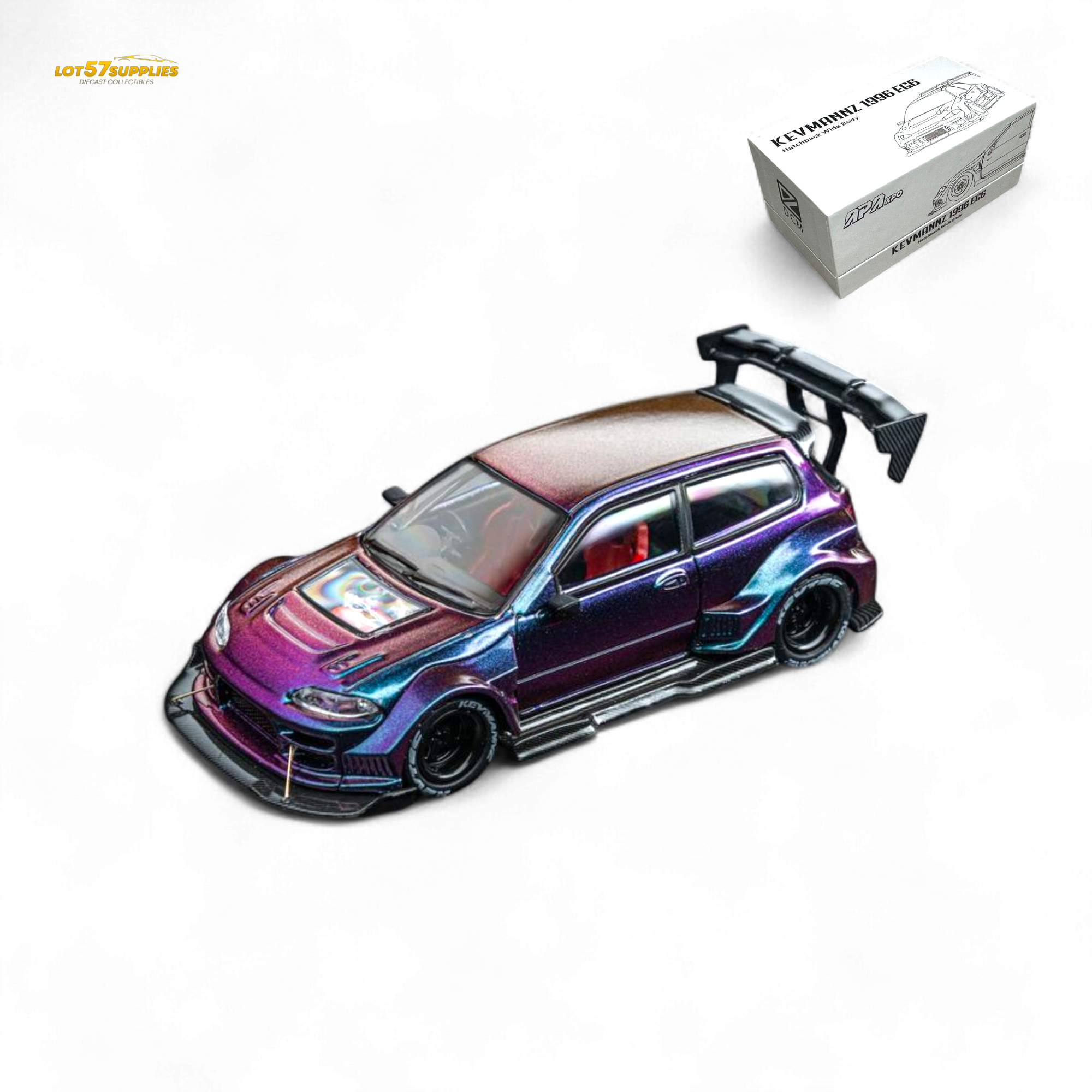 DCM Kevmannz 1996 EG6 Hatchback Chameleon Short Spoiler 1:64