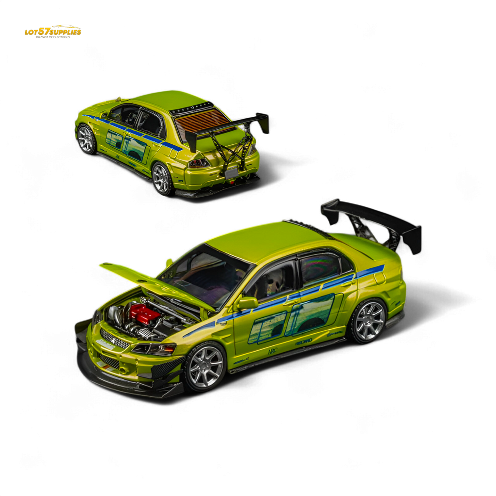FindClassically Mitsubishi Lancer Evo 9 FNF Bryan Livery Green 1:64