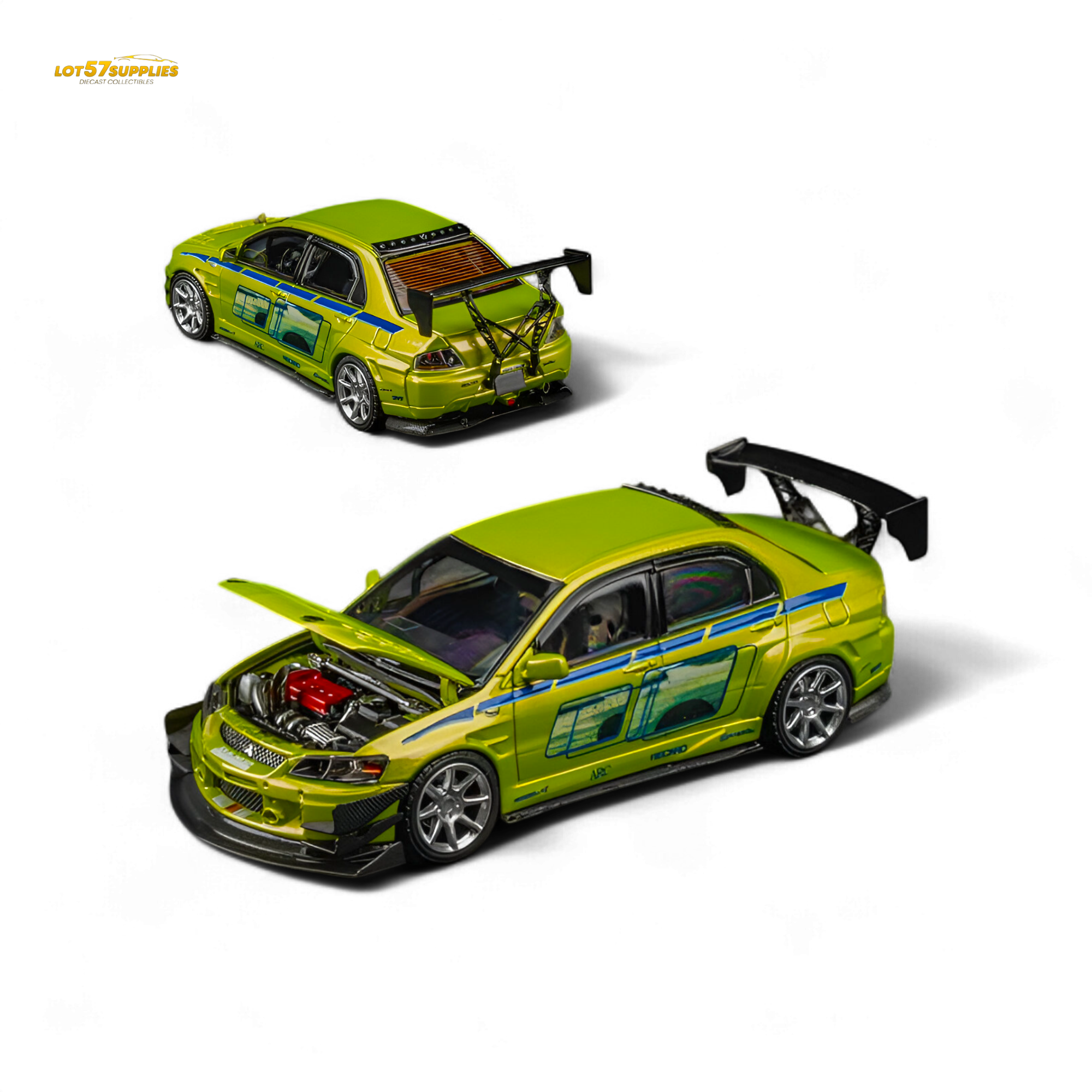 FindClassically Mitsubishi Lancer Evo 9 FNF Bryan Livery Green 1:64