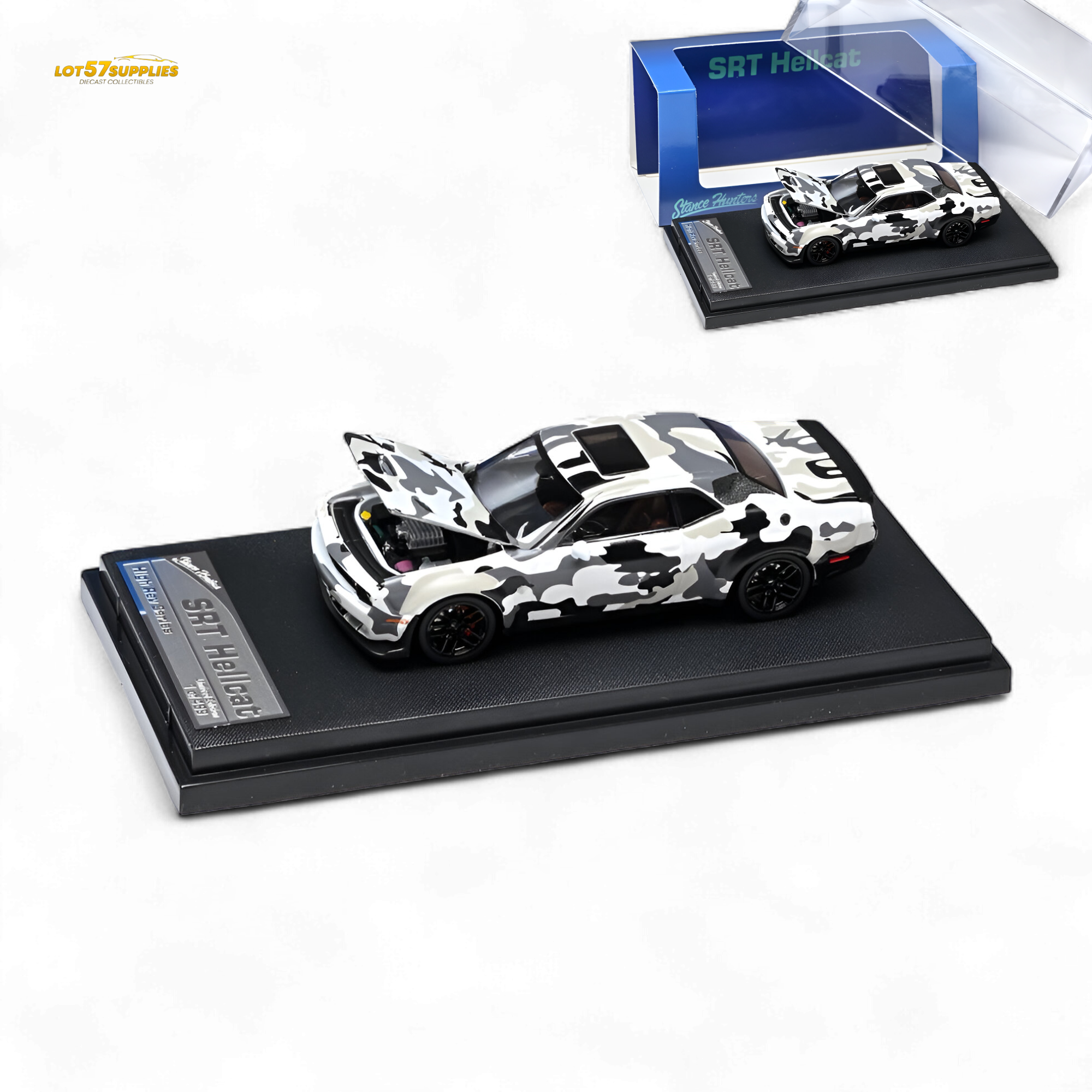 Stance Hunters Dodge Challenger SRT Hellcat Arctic Camo 1:64