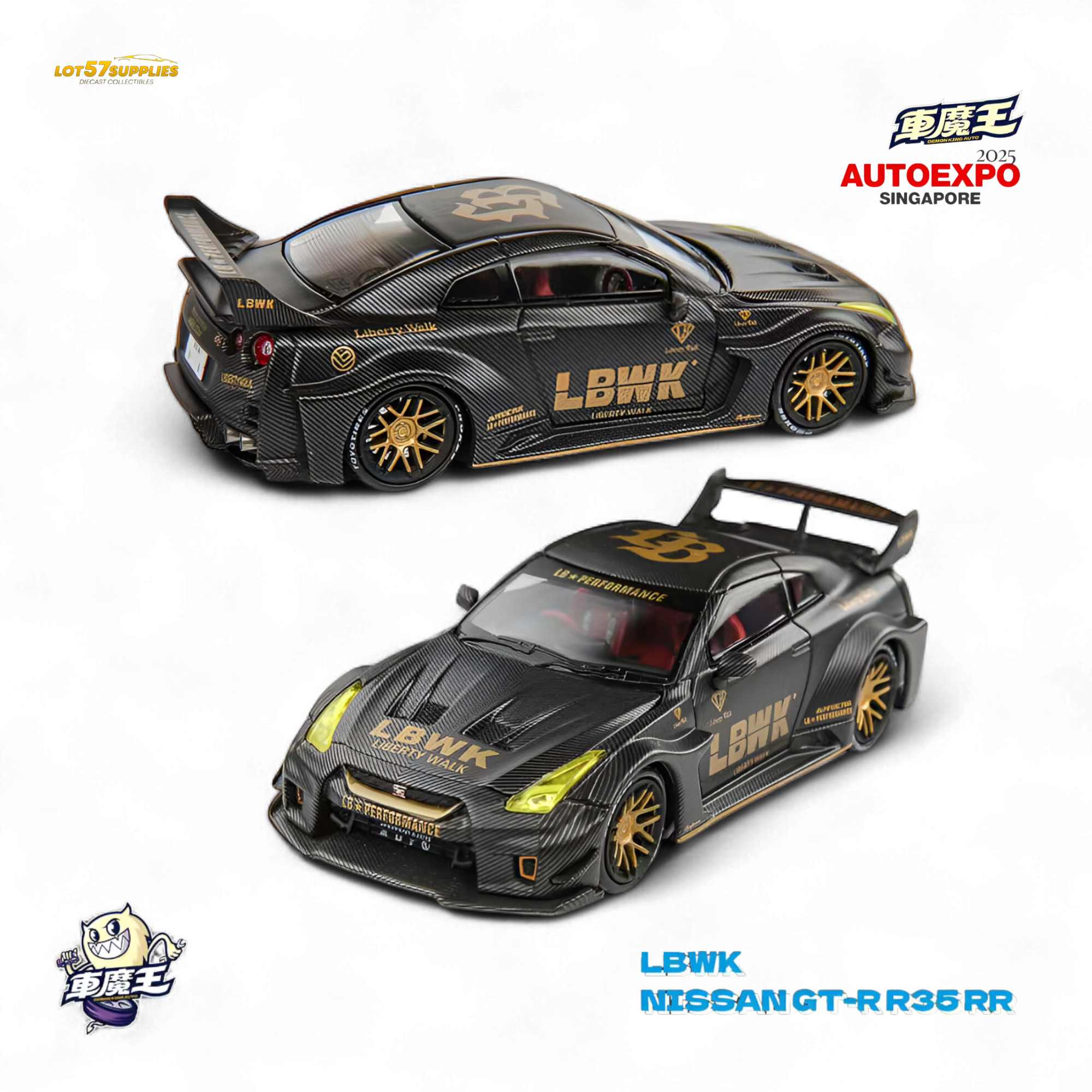 DEMON KING Auto LBWK GTR35 RR Singapore Exclusive 1:64
