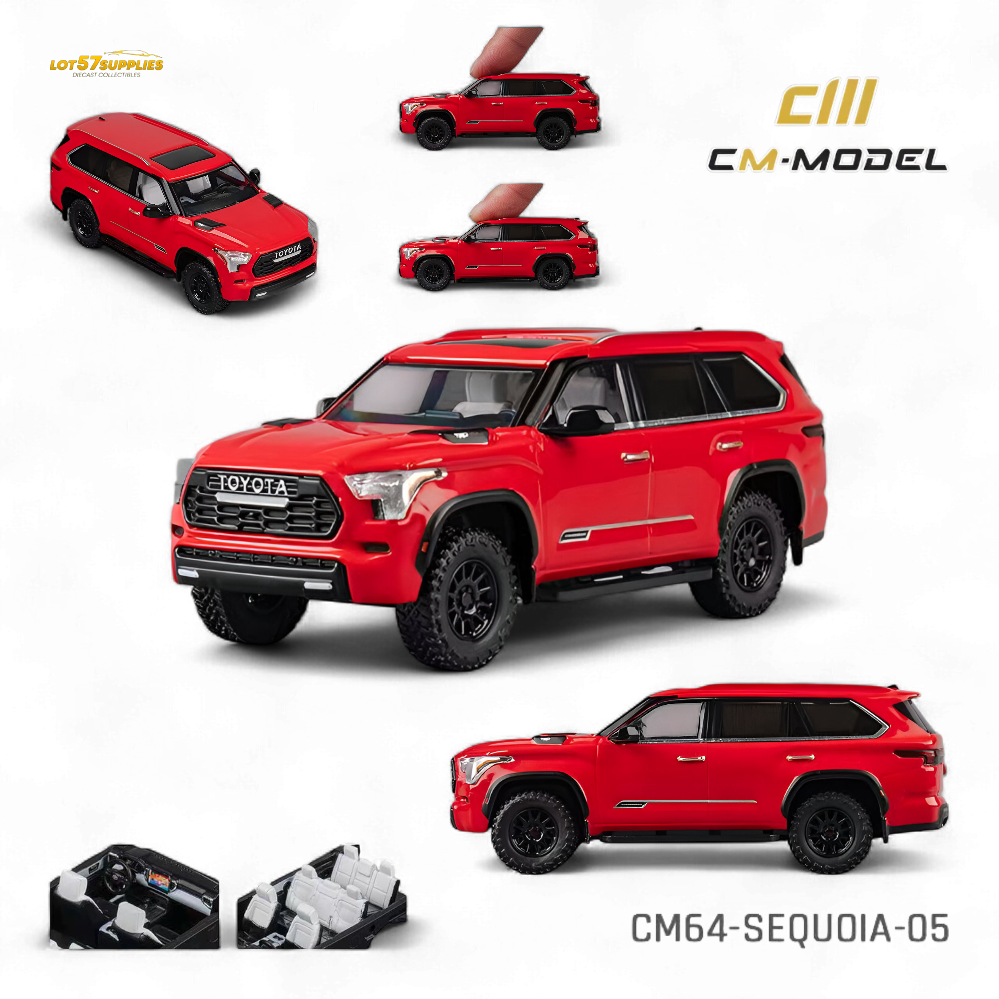 CM Model Toyota Sequoia Red 1:64