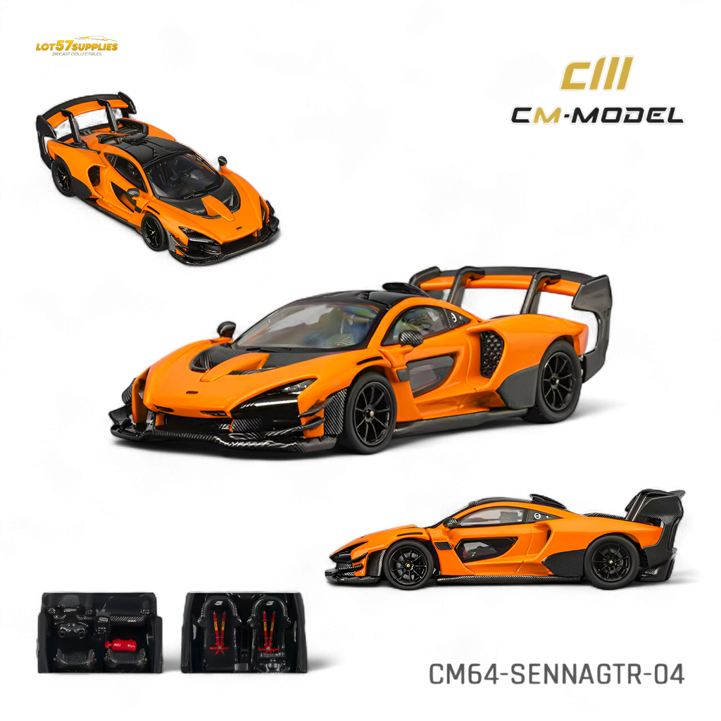 CM Model McLaren Senna GTR Papaya Orange 1:64