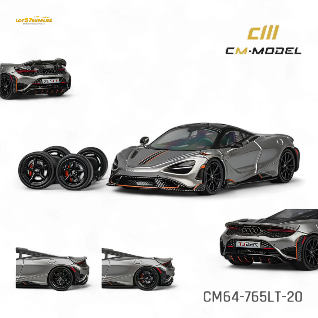 CM Model McLaren 765LT Silver Gray 1:64