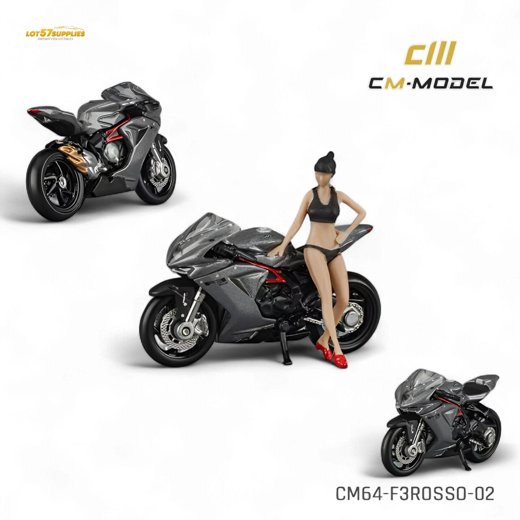 CM Model MV Agusta F3 Rosso - Metallic Gray 1:64