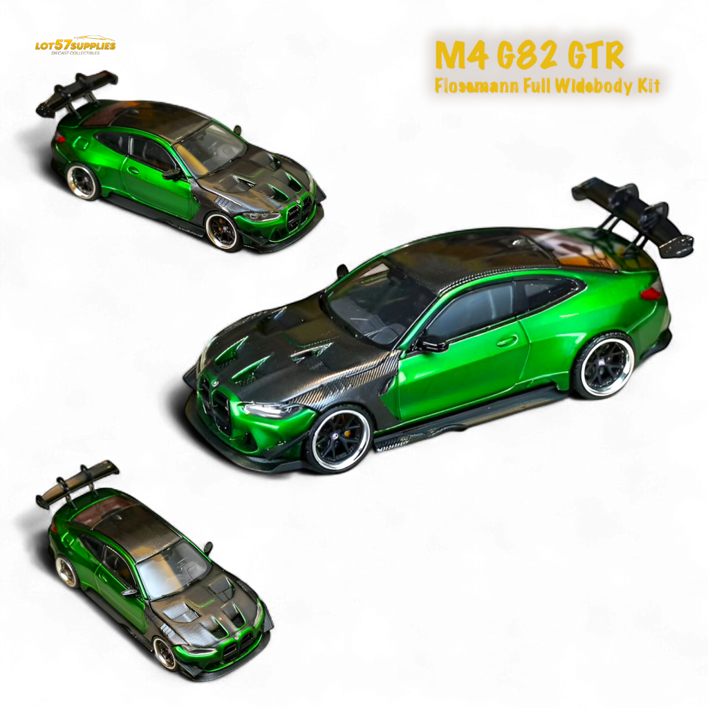 SW BMW M4 GTR Widebody Kit Gem Green 1:64