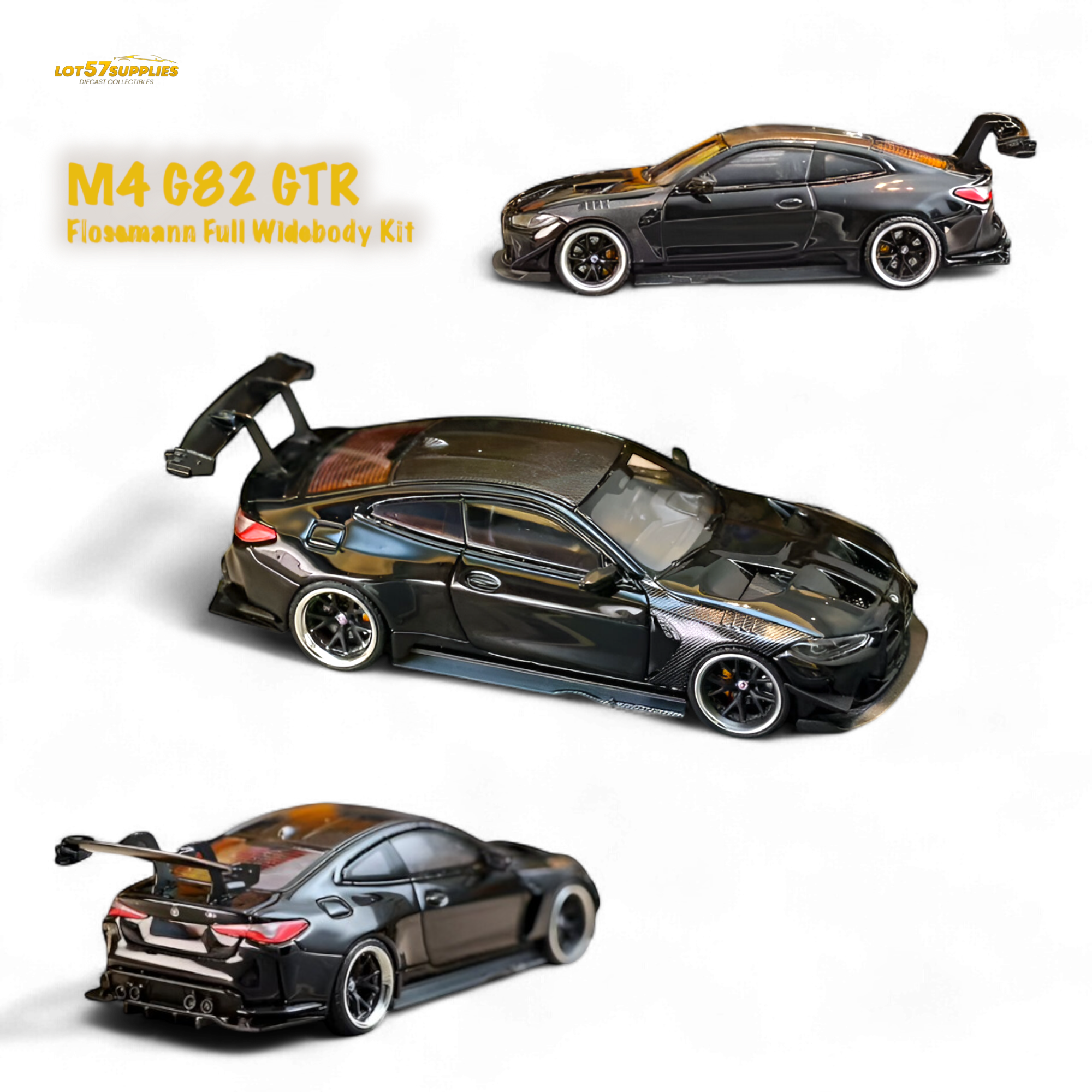 SW BMW M4 G82 Widebody Kit Bright Black 1:64