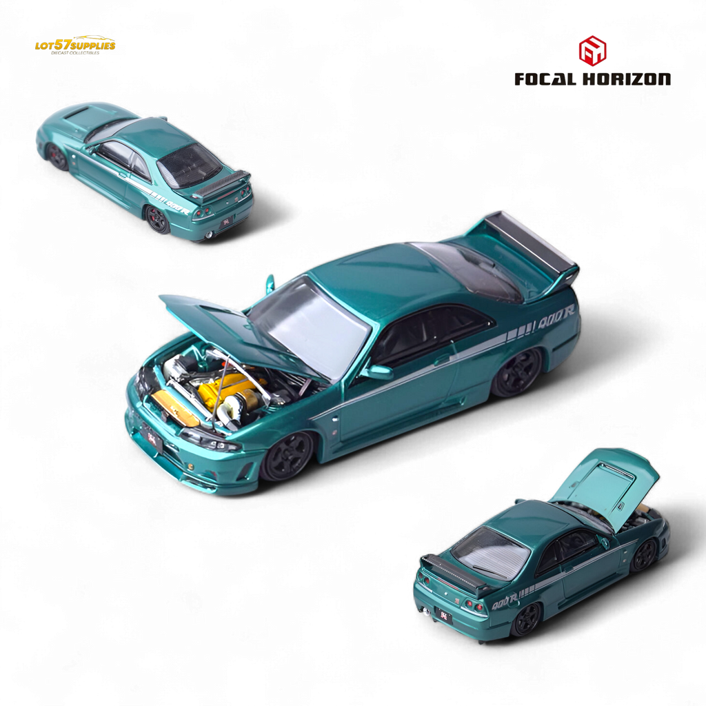 Focal Horizon Nissan Skyline GT-R R33 Nismo 400R Champion Green 1:64