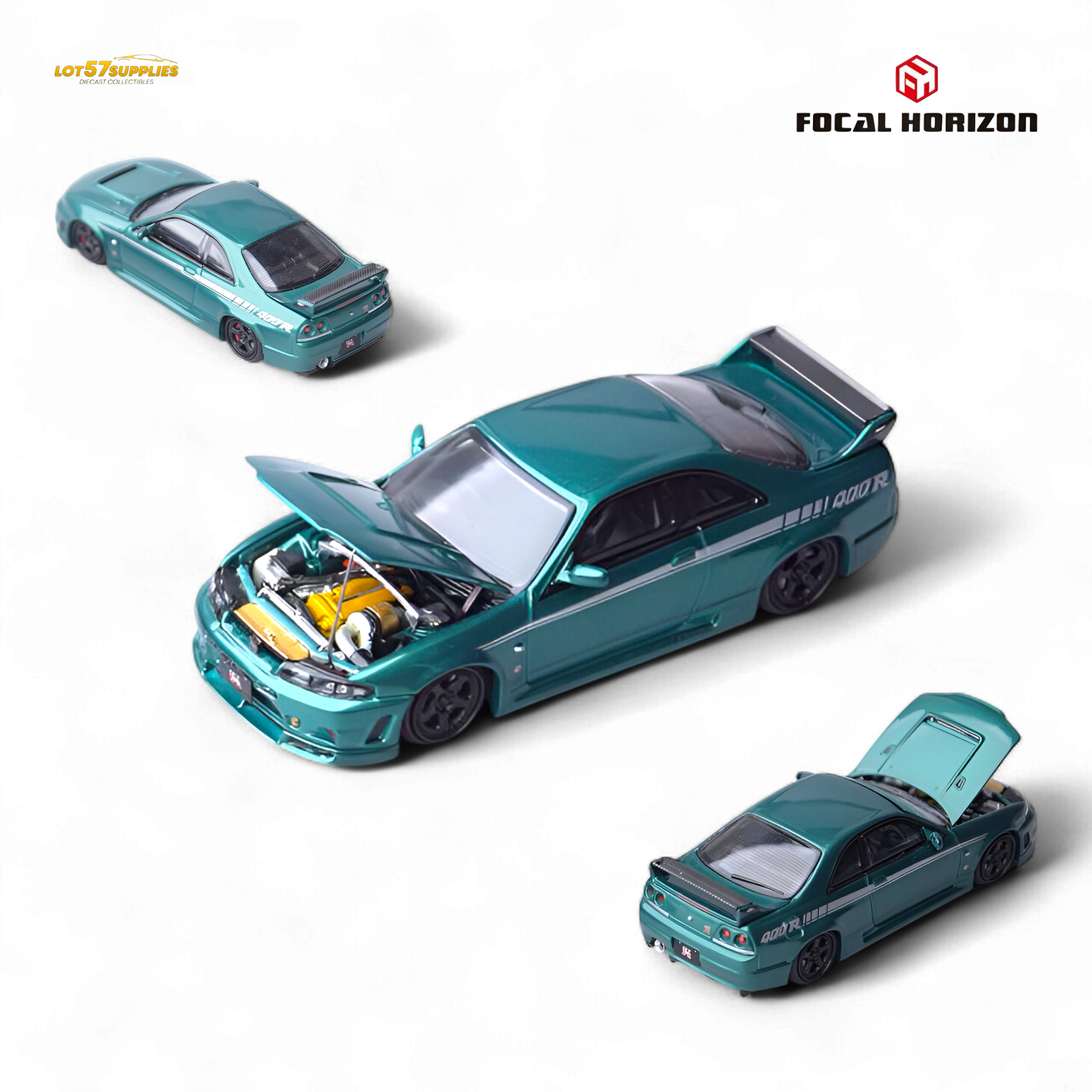 Focal Horizon Nissan Skyline GT-R R33 Nismo 400R Champion Green 1:64