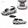 MOTORHELIX Honda Civic Type R EK9 J's Racing Livery White 1:64