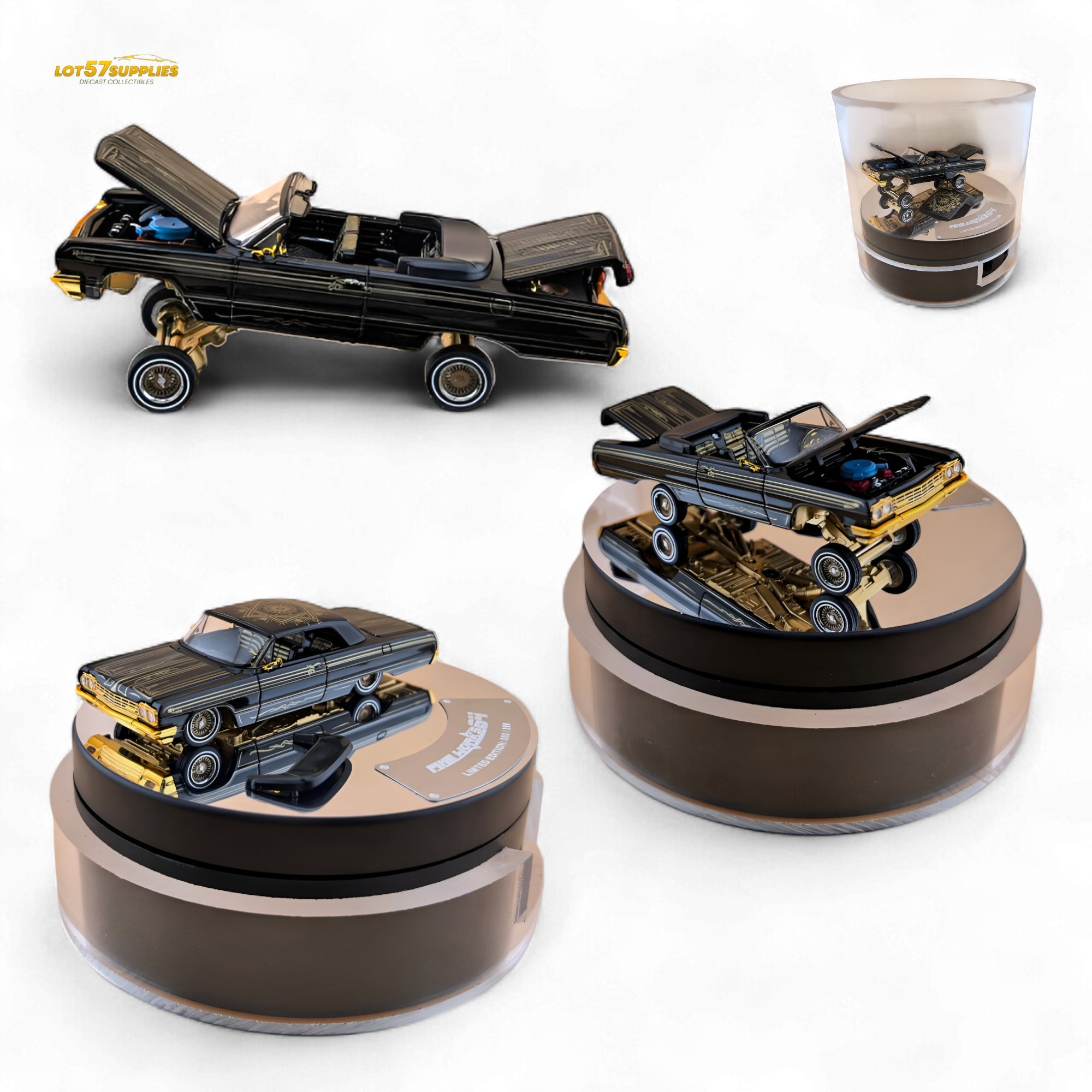 Fine Works64 Chevrolet Impala Lowrider Black Gold 1:64