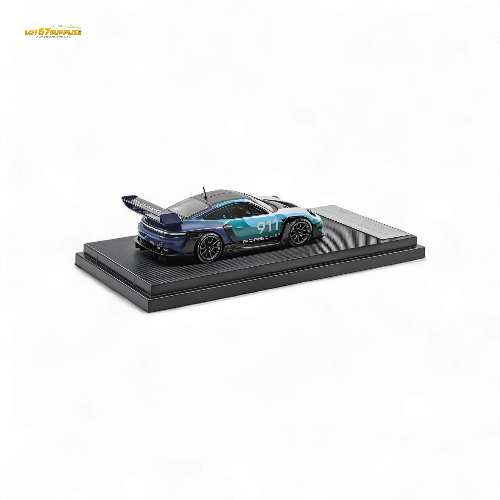 (Pre-Order) HKM Porsche 911 GT3 R Rennsport Blue-White 1:64
