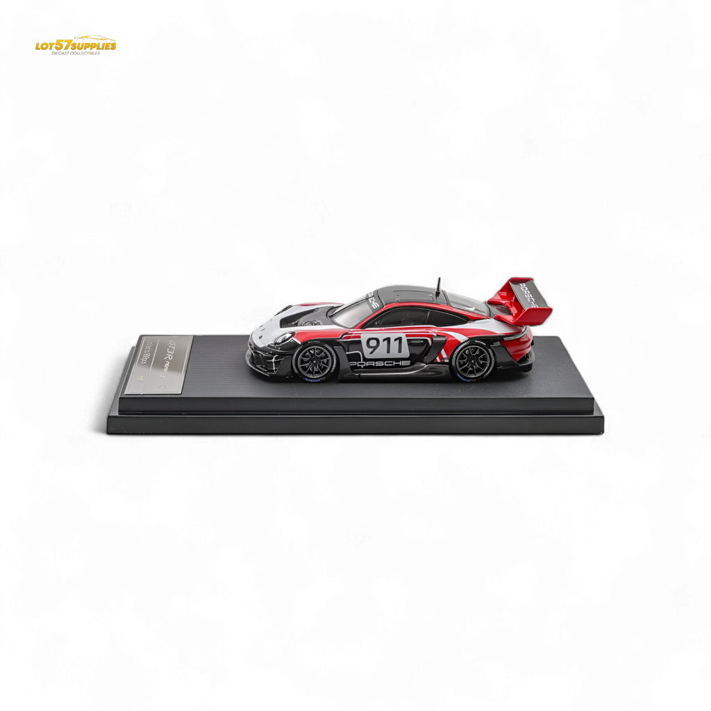 HKM Porsche 911 GT3 R Rennsport Red-White 1:64