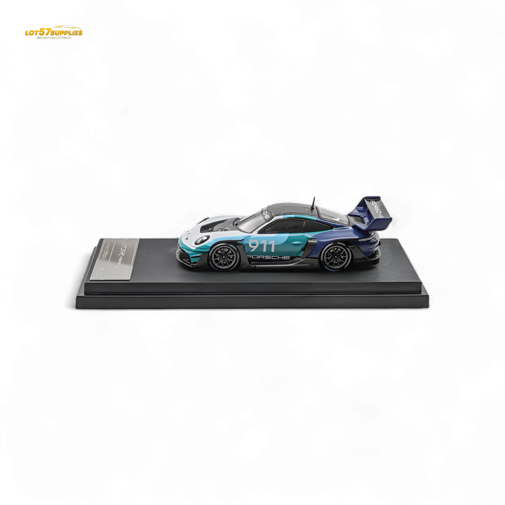 (Pre-Order) HKM Porsche 911 GT3 R Rennsport Blue-White 1:64