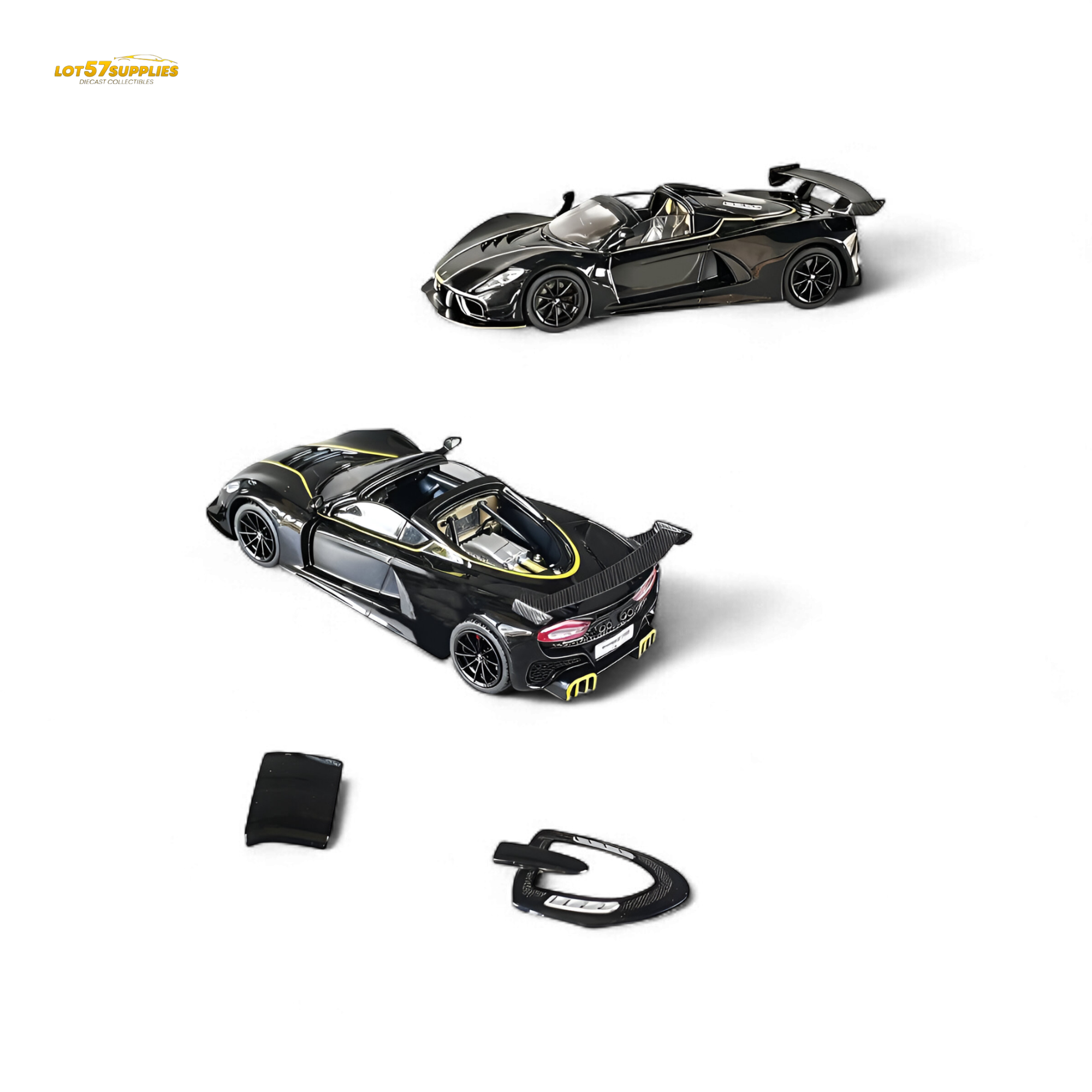 Rhino Model Hennessey Venom F5 Black 1:64