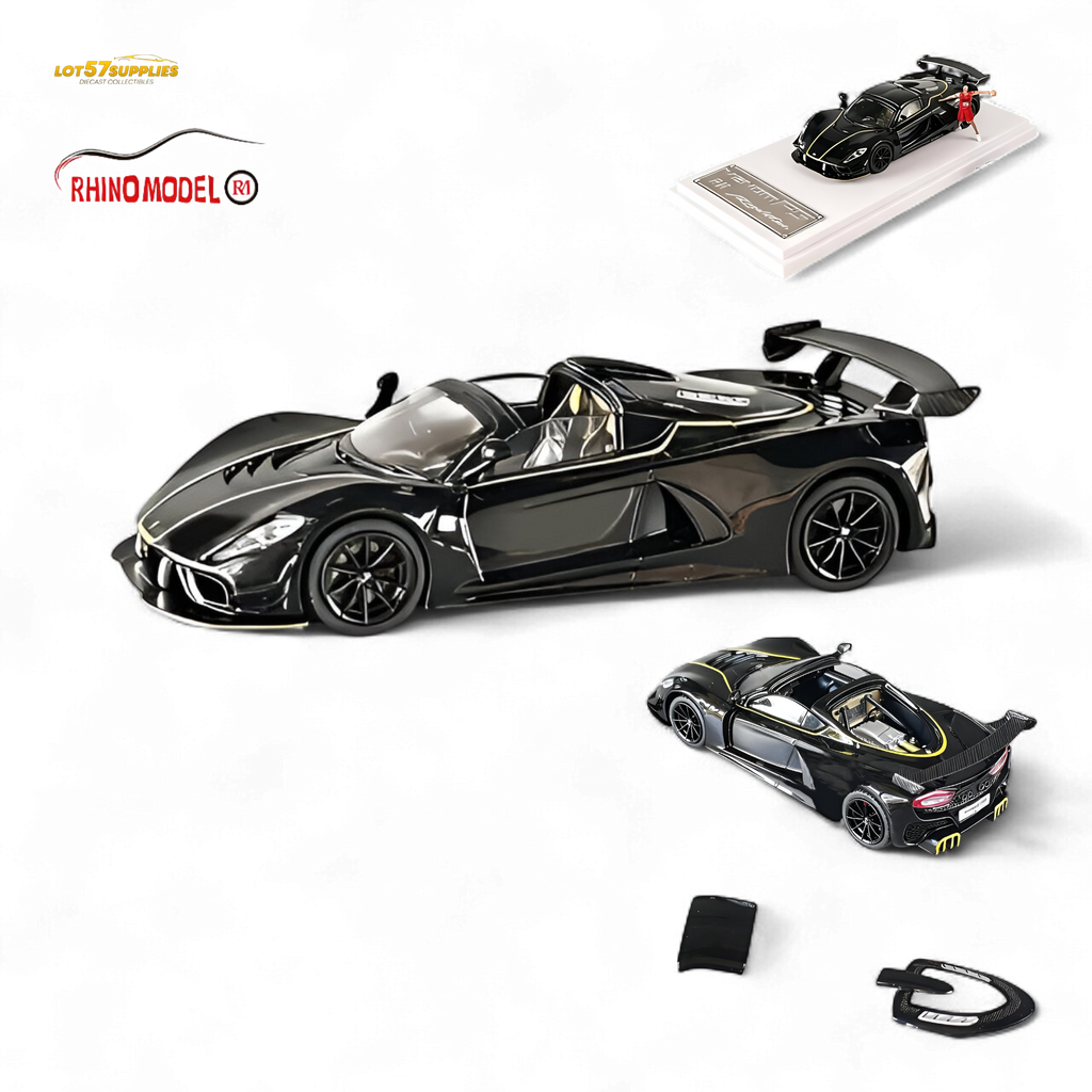 Rhino Model Hennessey Venom F5 Black 1:64