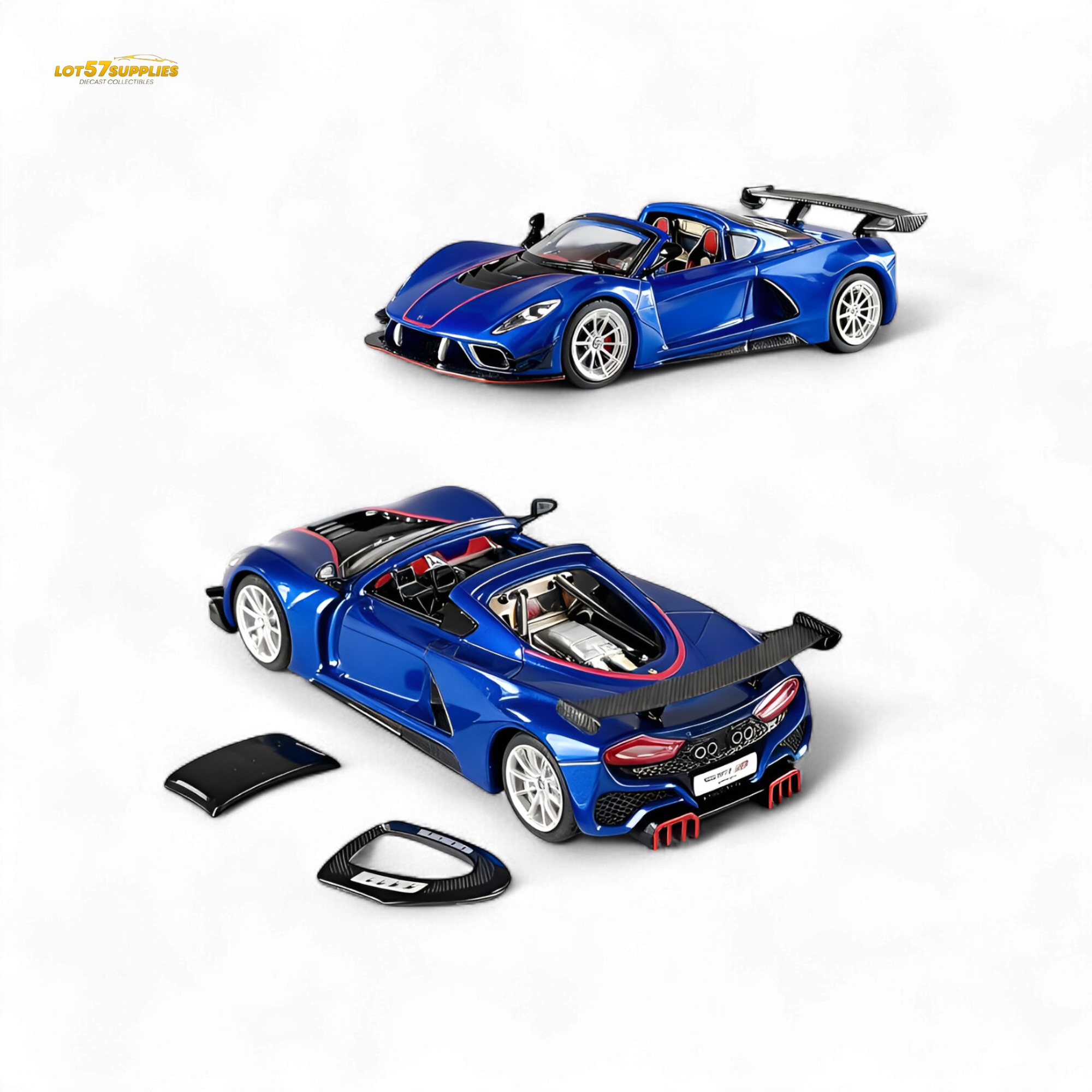 Rhino Model Hennessey Venom F5 Blue 1:64