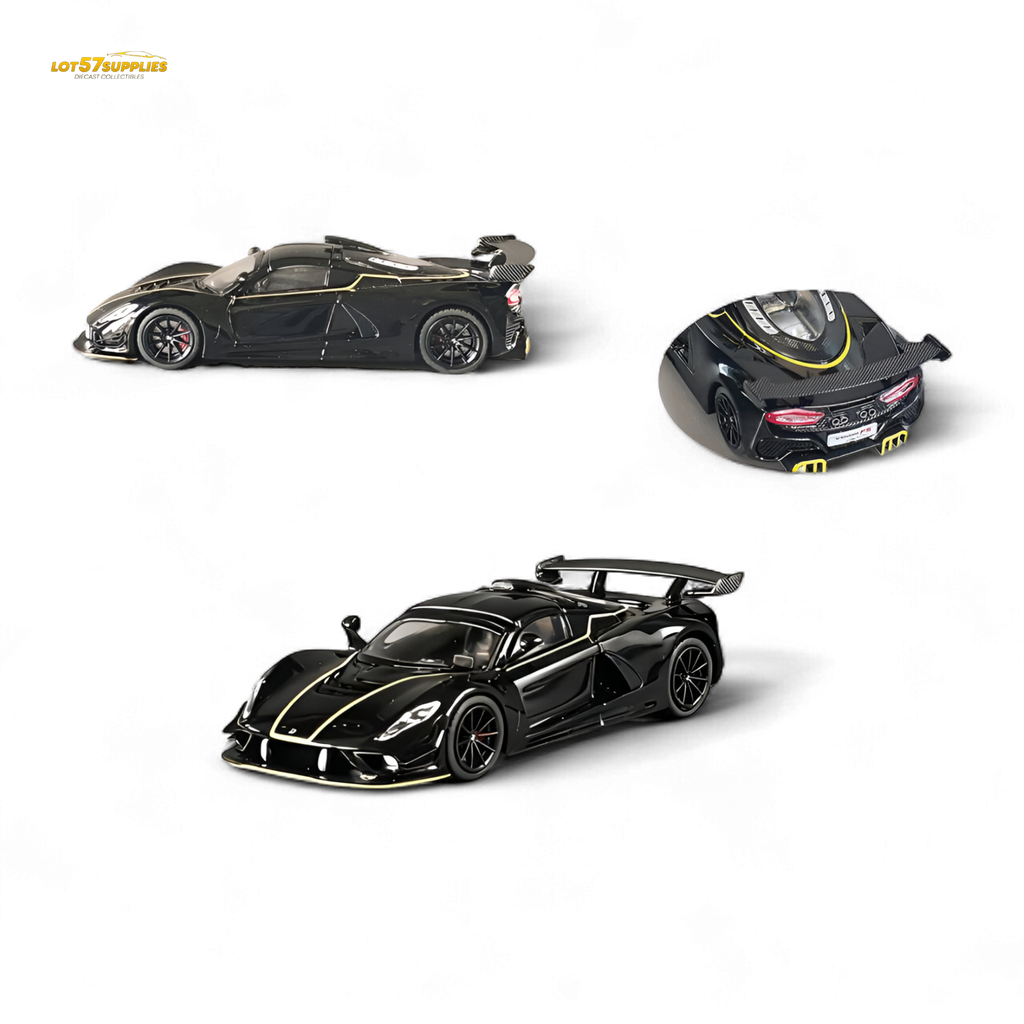 Rhino Model Hennessey Venom F5 Black 1:64