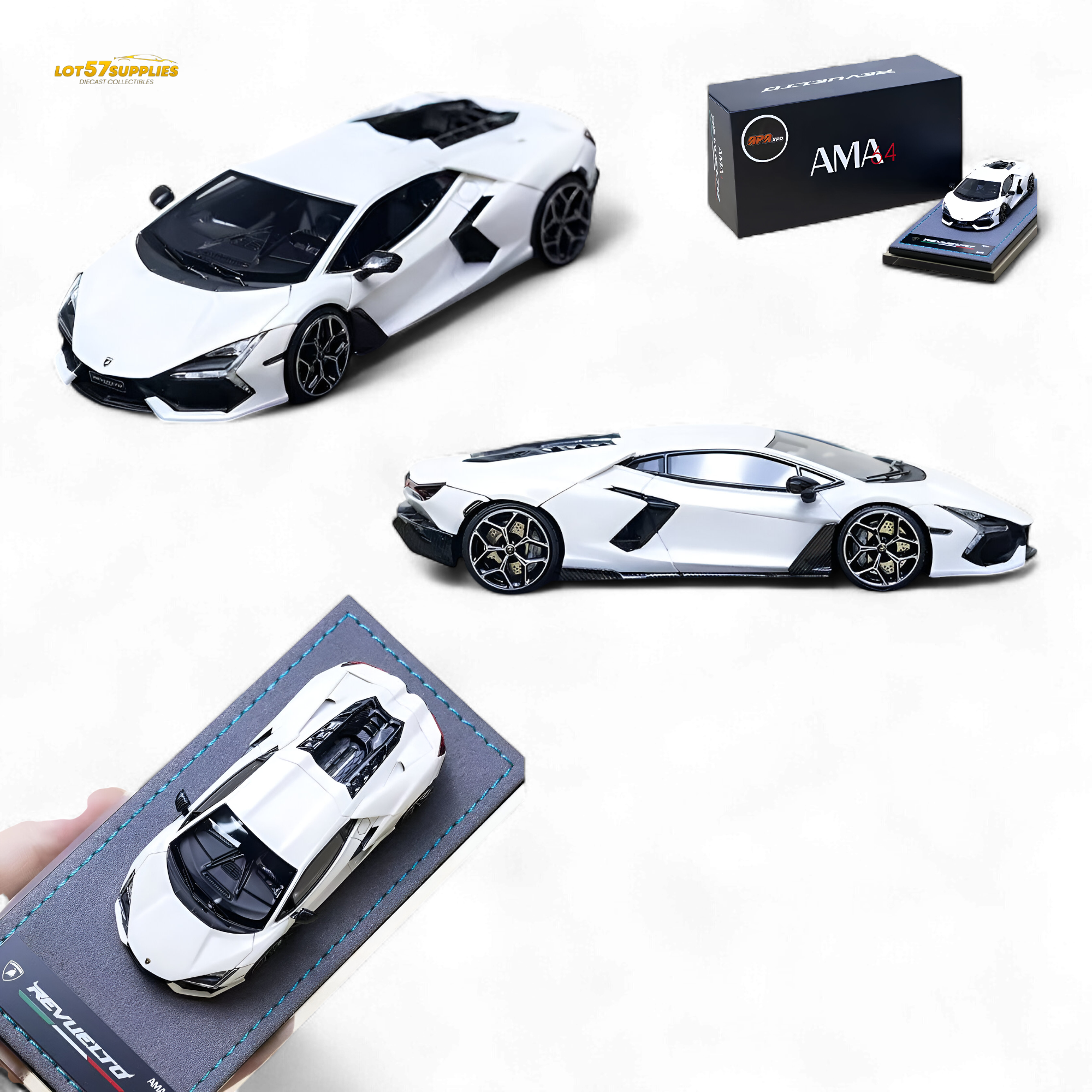 Ama64 Lamborghini Revuelto LB744 White 1:64