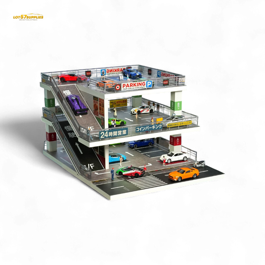 Shou Cang Jia Japanese Ramp Parking Lot Dark Green 73449B 1:64