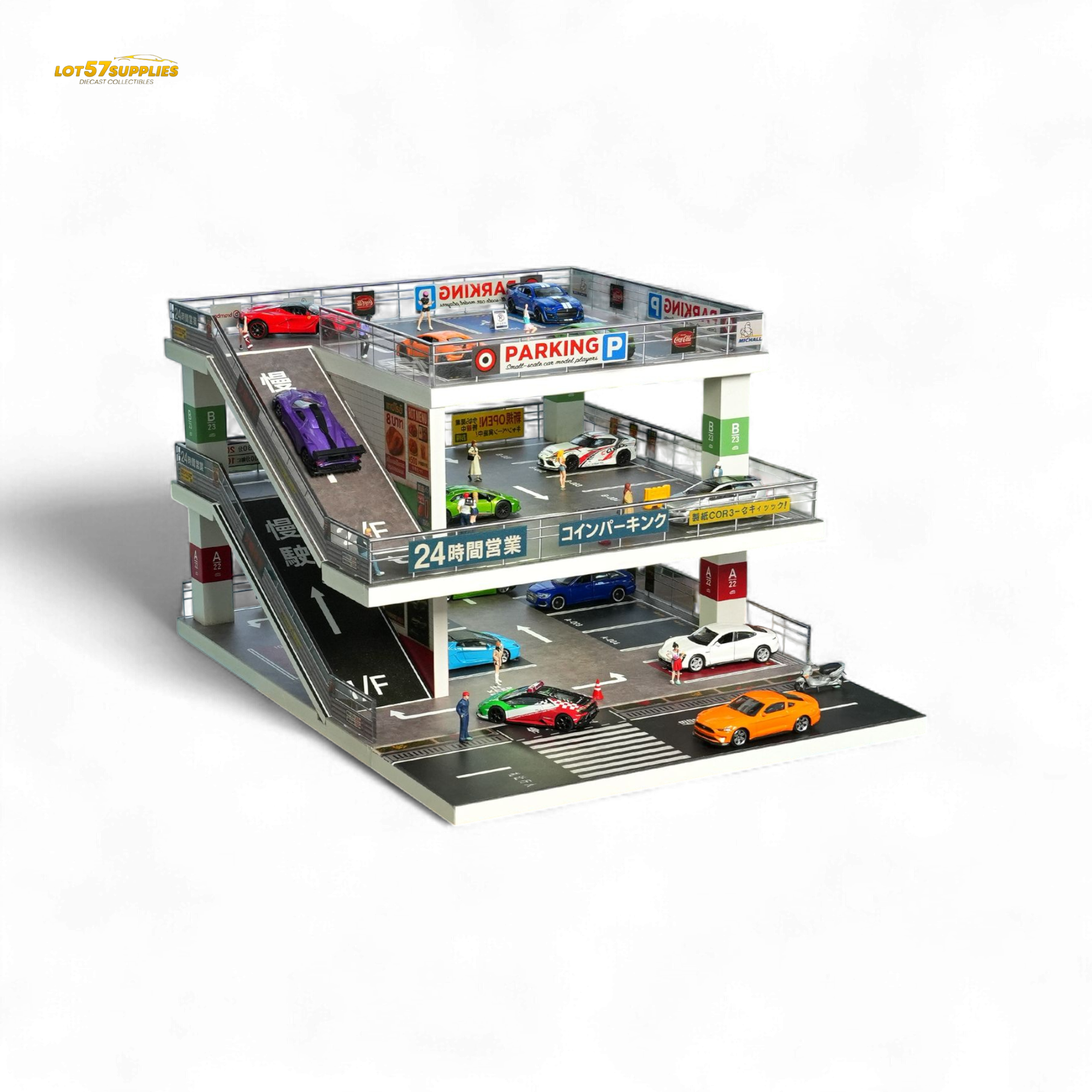 Shou Cang Jia Japanese Ramp Parking Lot Dark Green 73449B 1:64