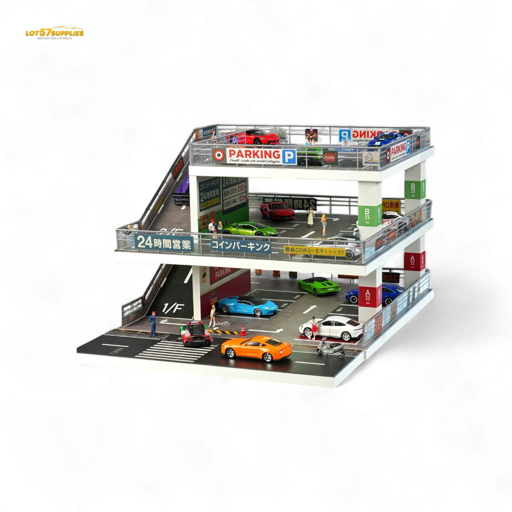 Shou Cang Jia Japanese Ramp Parking Lot Dark Green 73449B 1:64